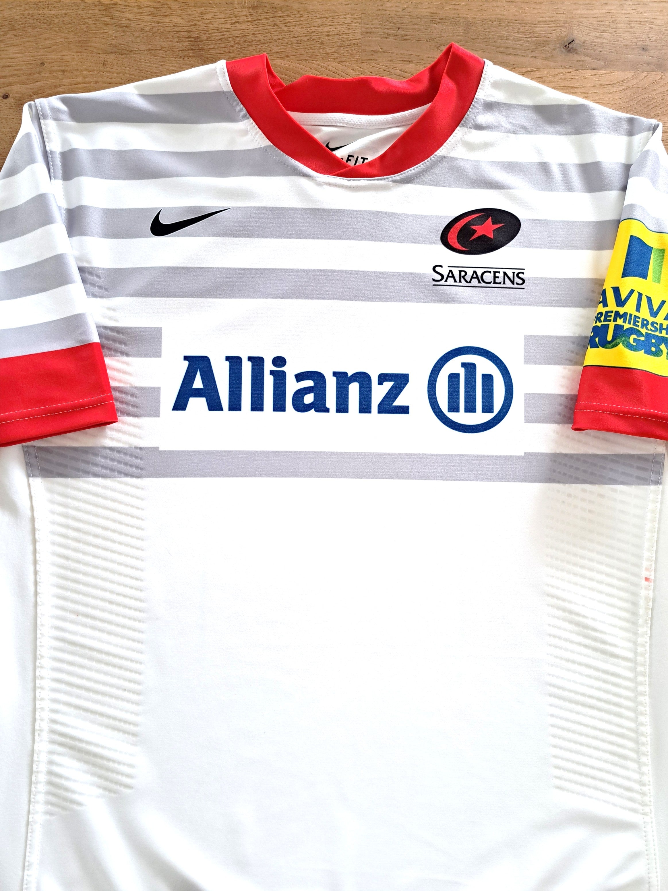2012/13 Saracens Away Premiership Player Issue Rugby Shirt