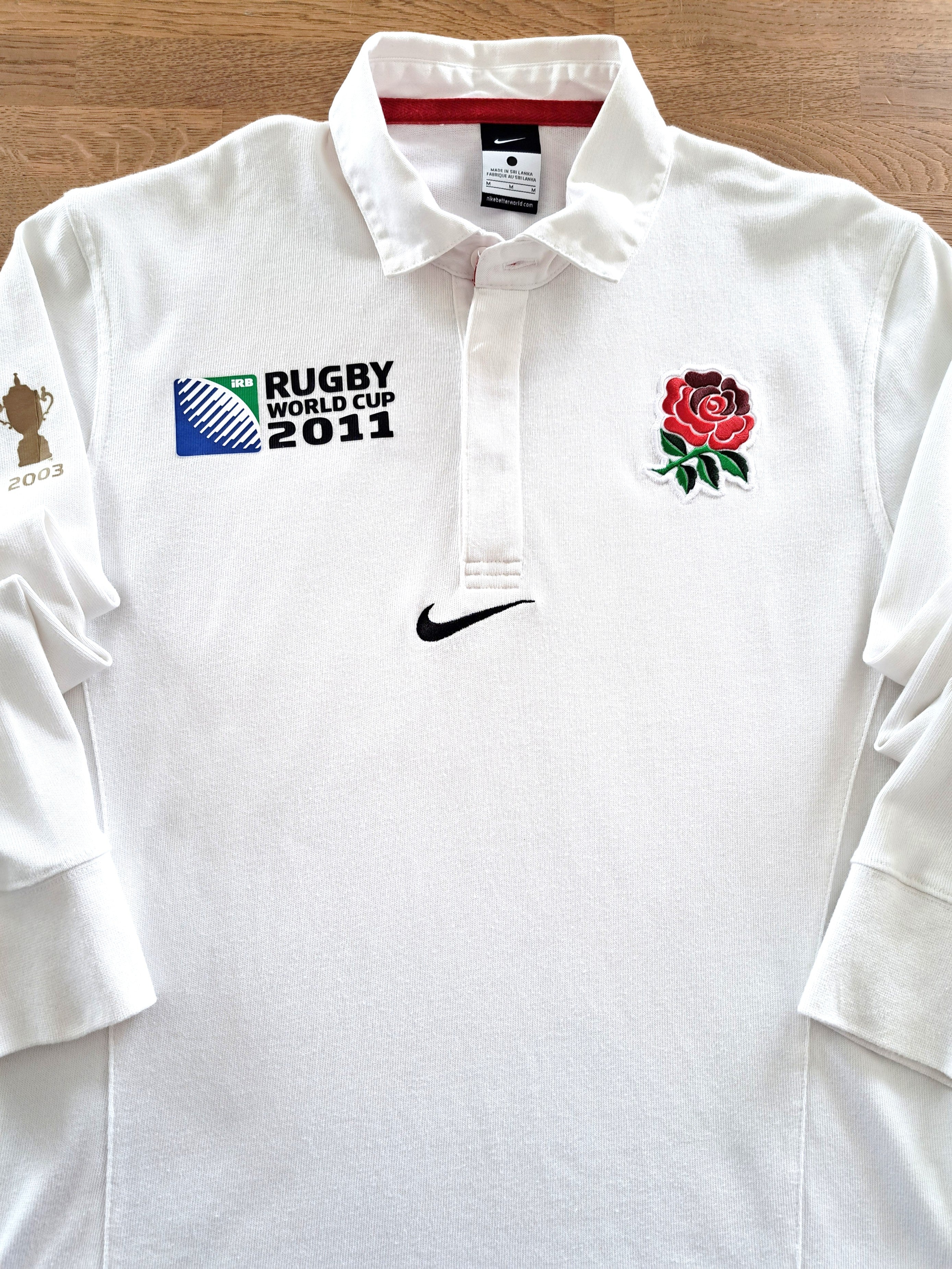 2011 England Home World Cup Long Sleeve Rugby Shirt