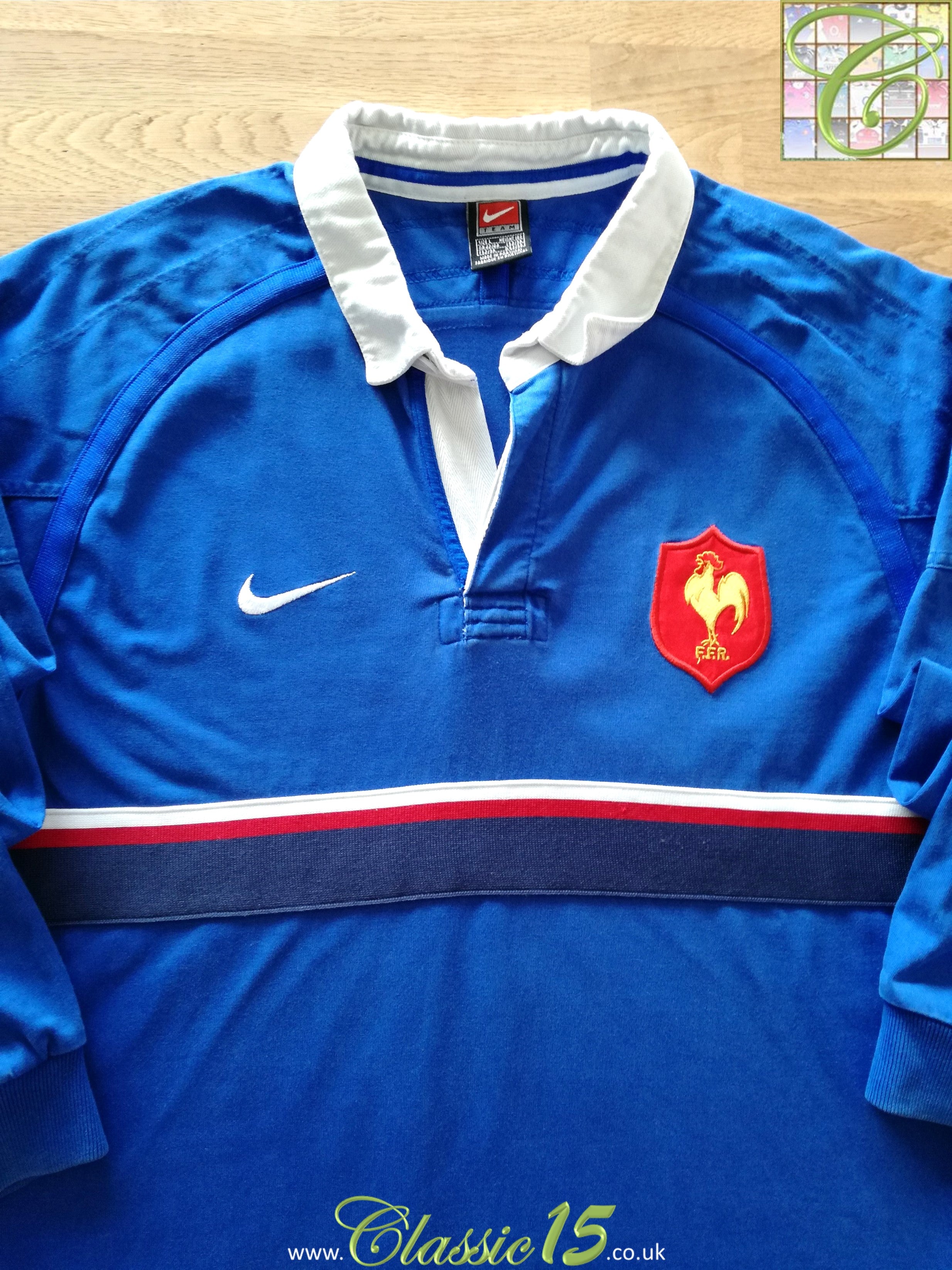 1999/00 France Home Player Issue Long Sleeve Rugby Shirt