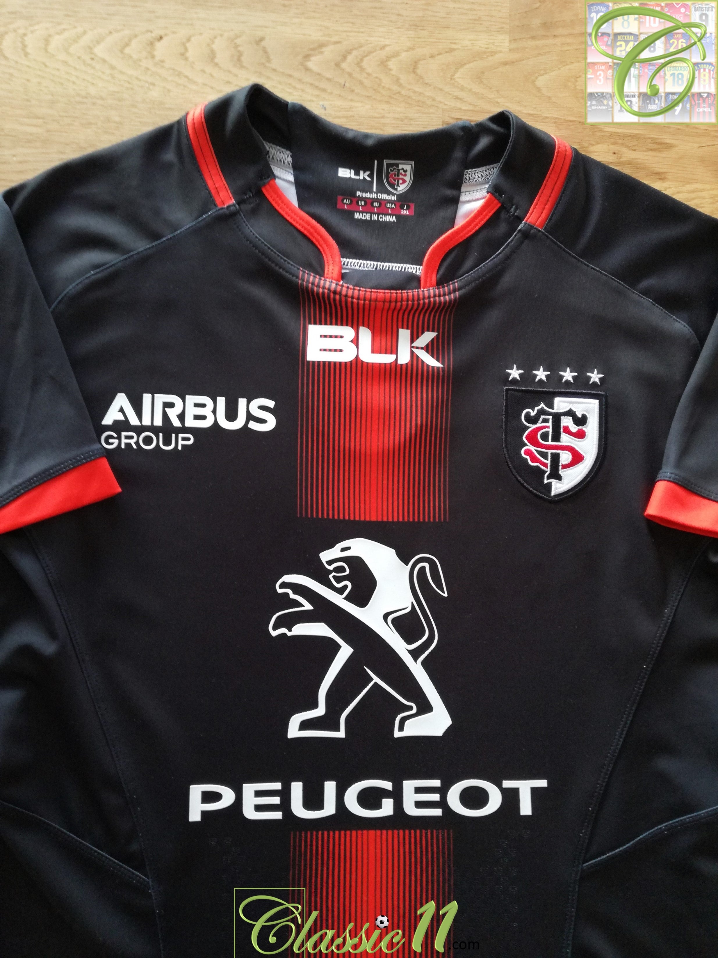 2015/16 Stade Toulouse Home Player Issue Rugby Shirt