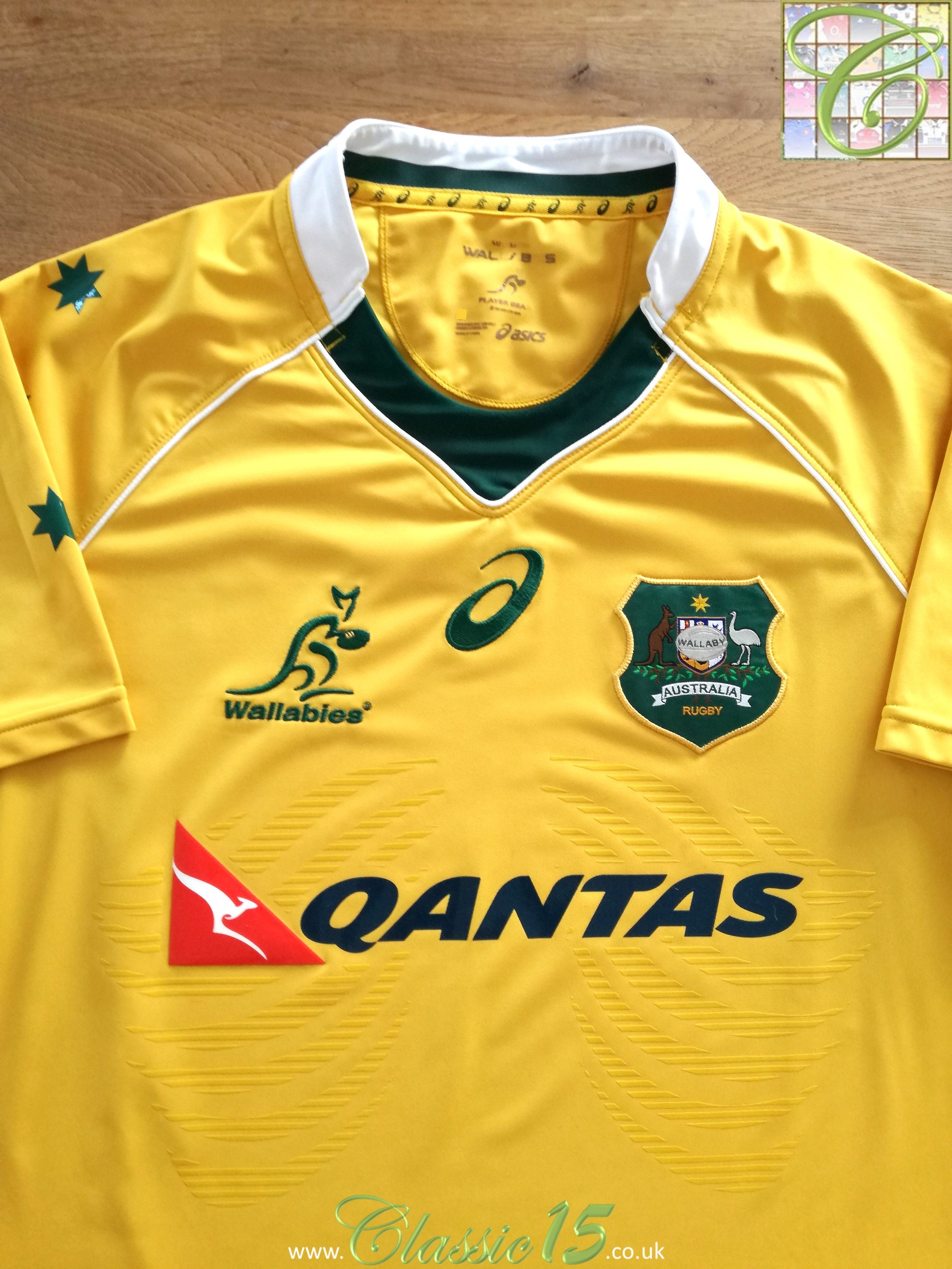2016 Australia Home Pro-Fit Rugby Shirt