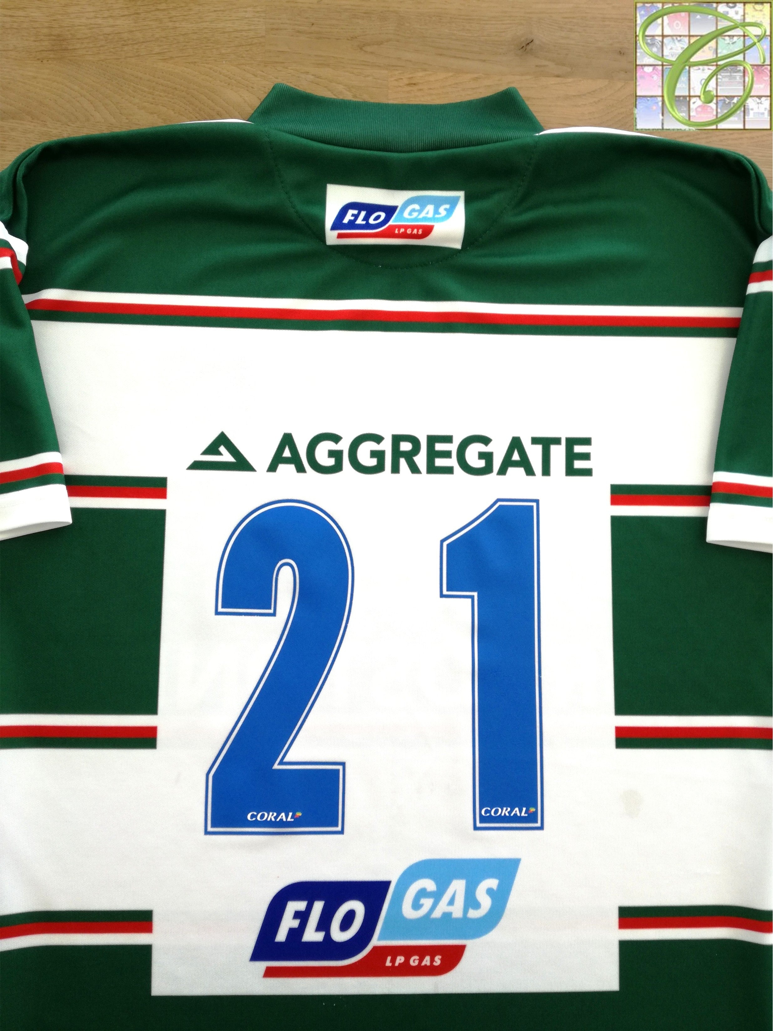 2007/08 Leicester Tigers Home Player Issue Rugby Shirt #21 (XL)