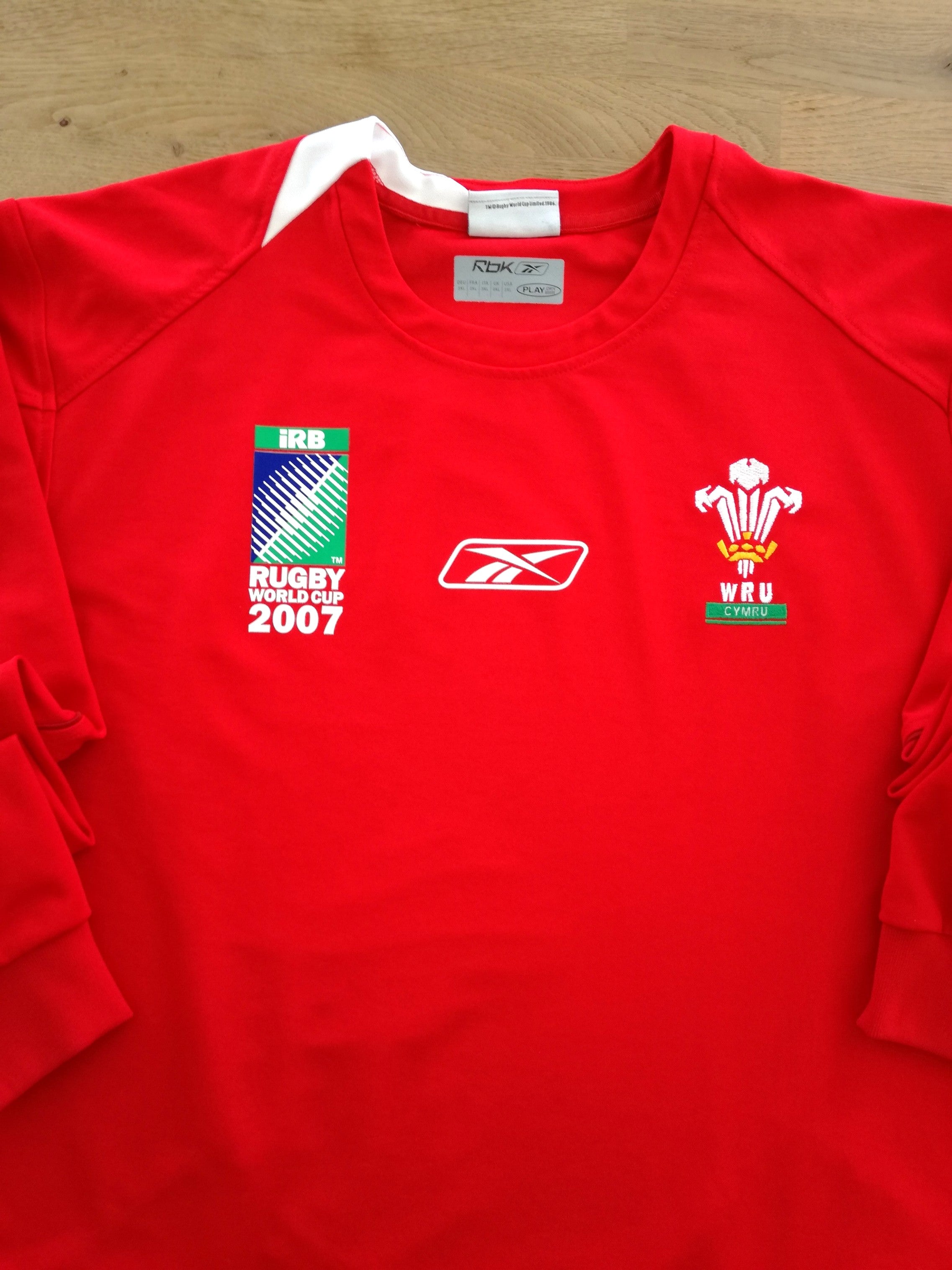 2007 Wales Home World Cup Pro-Fit Long Sleeve Rugby Shirt