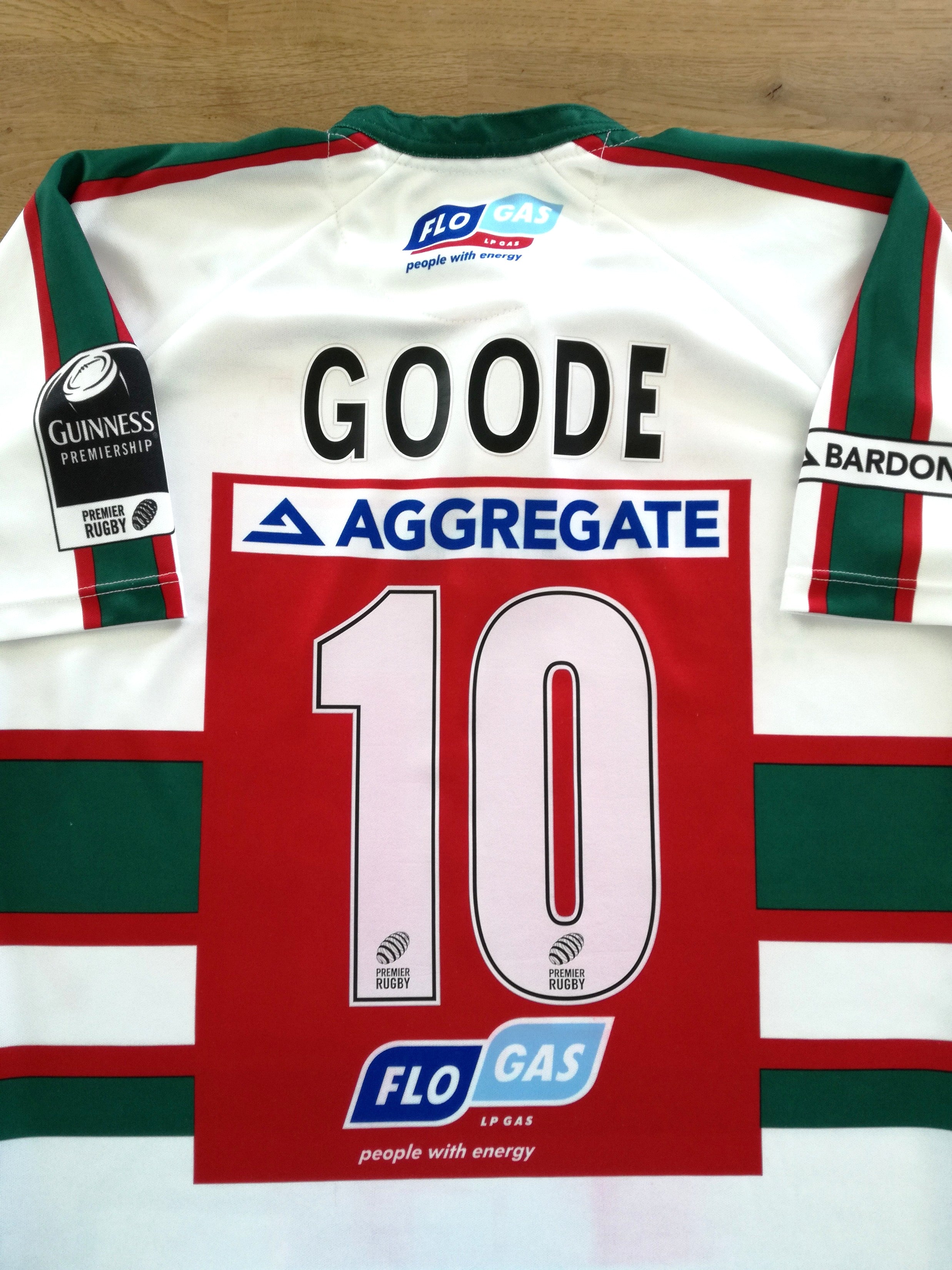 2005/06 Leicester Tigers Away Premiership Player Issue Rugby Shirt Goode #10