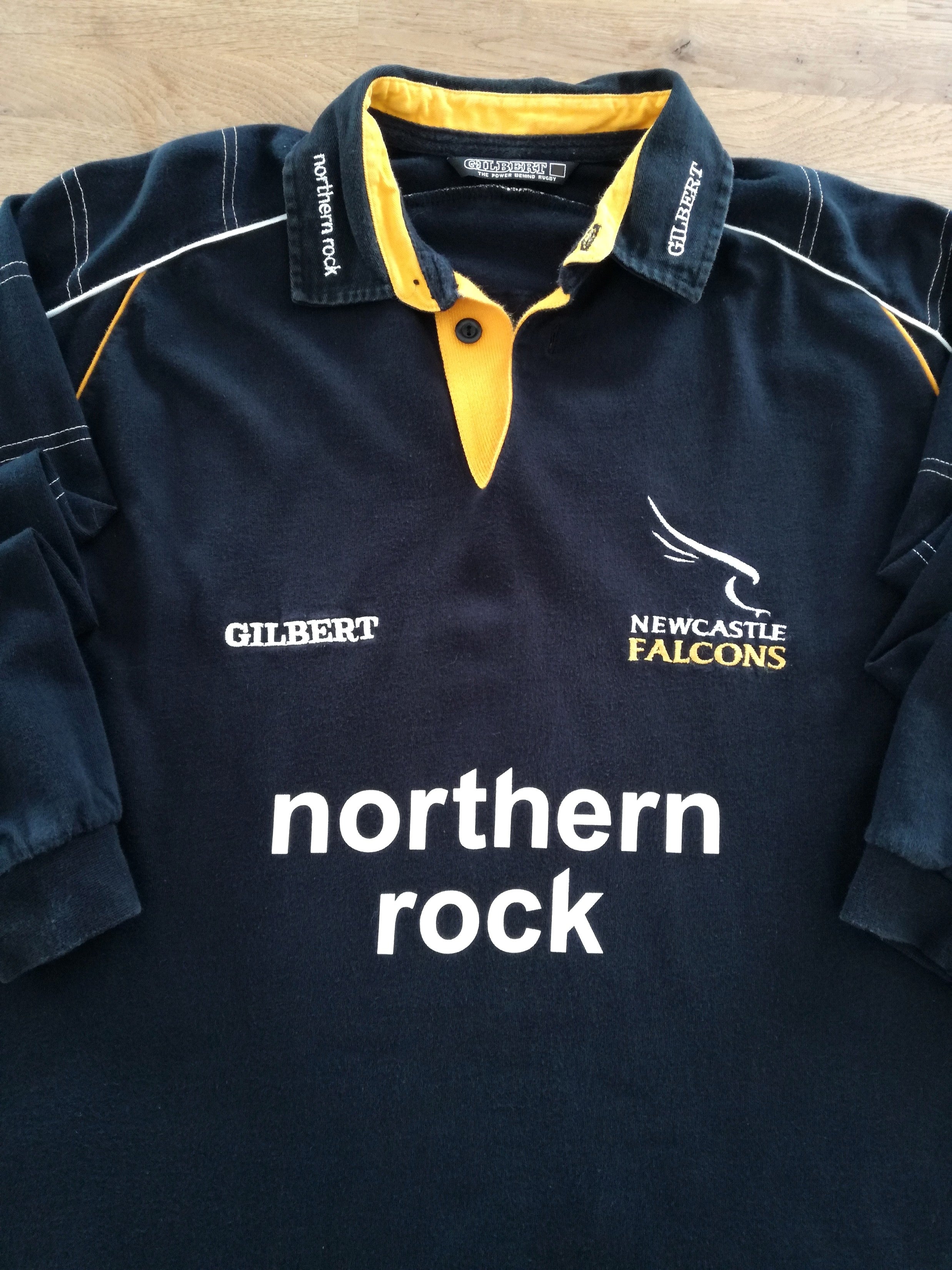 2002/03 Newcastle Falcons Home Long Sleeve Rugby Shirt
