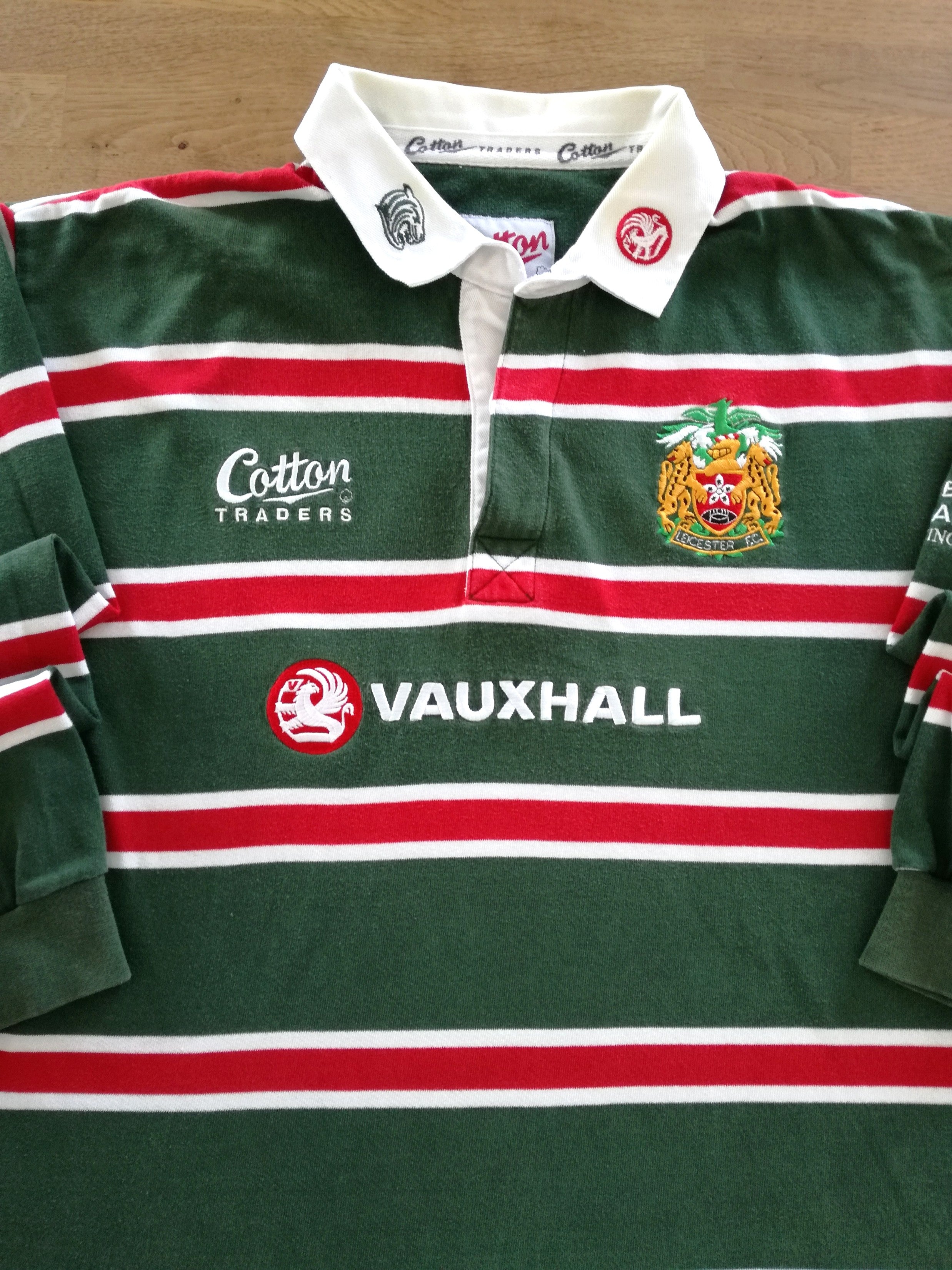 1999/00 Leicester Tigers Home Rugby Shirt. (XL)
