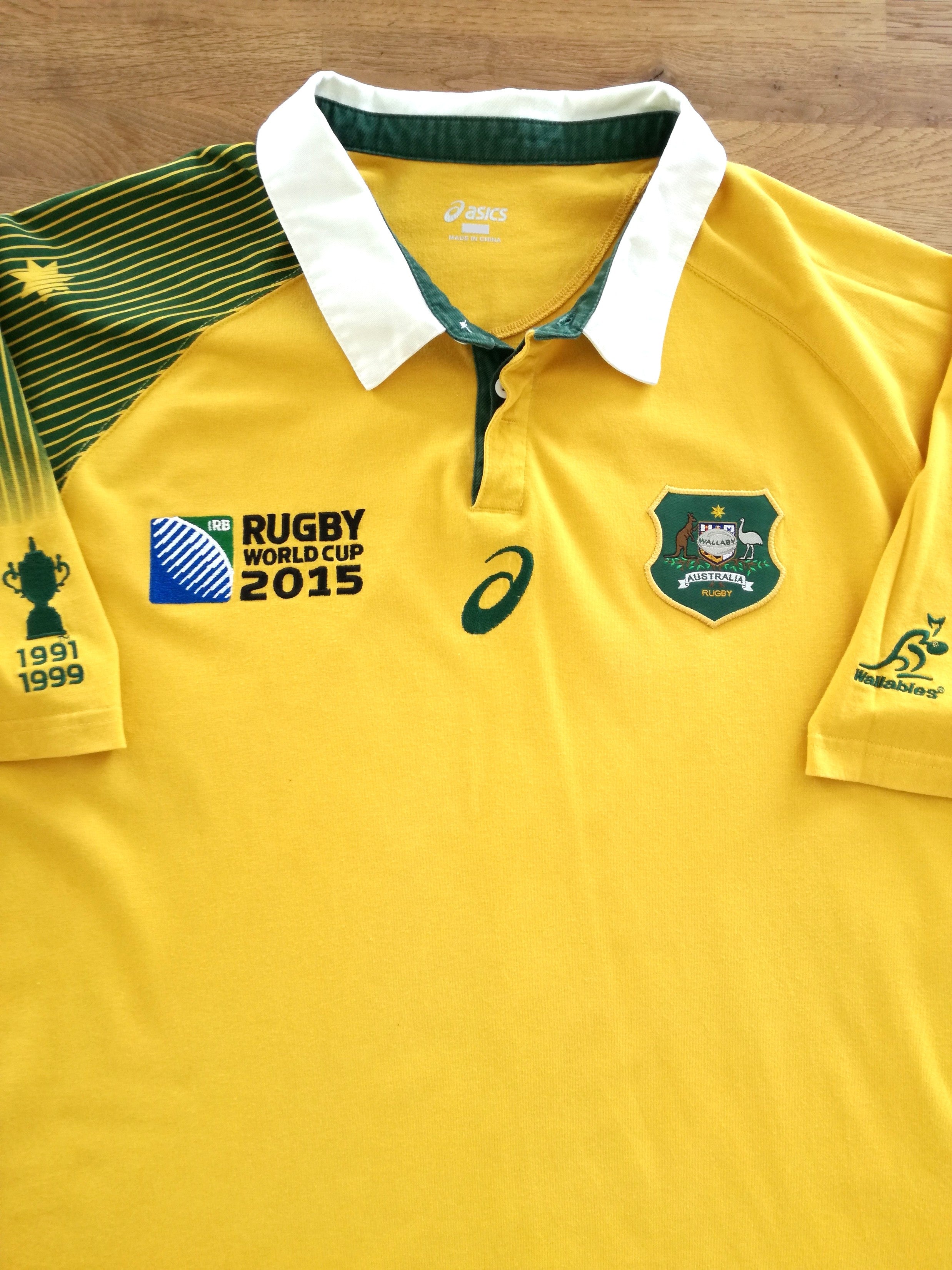 2015 Australia Home World Cup Rugby Shirt