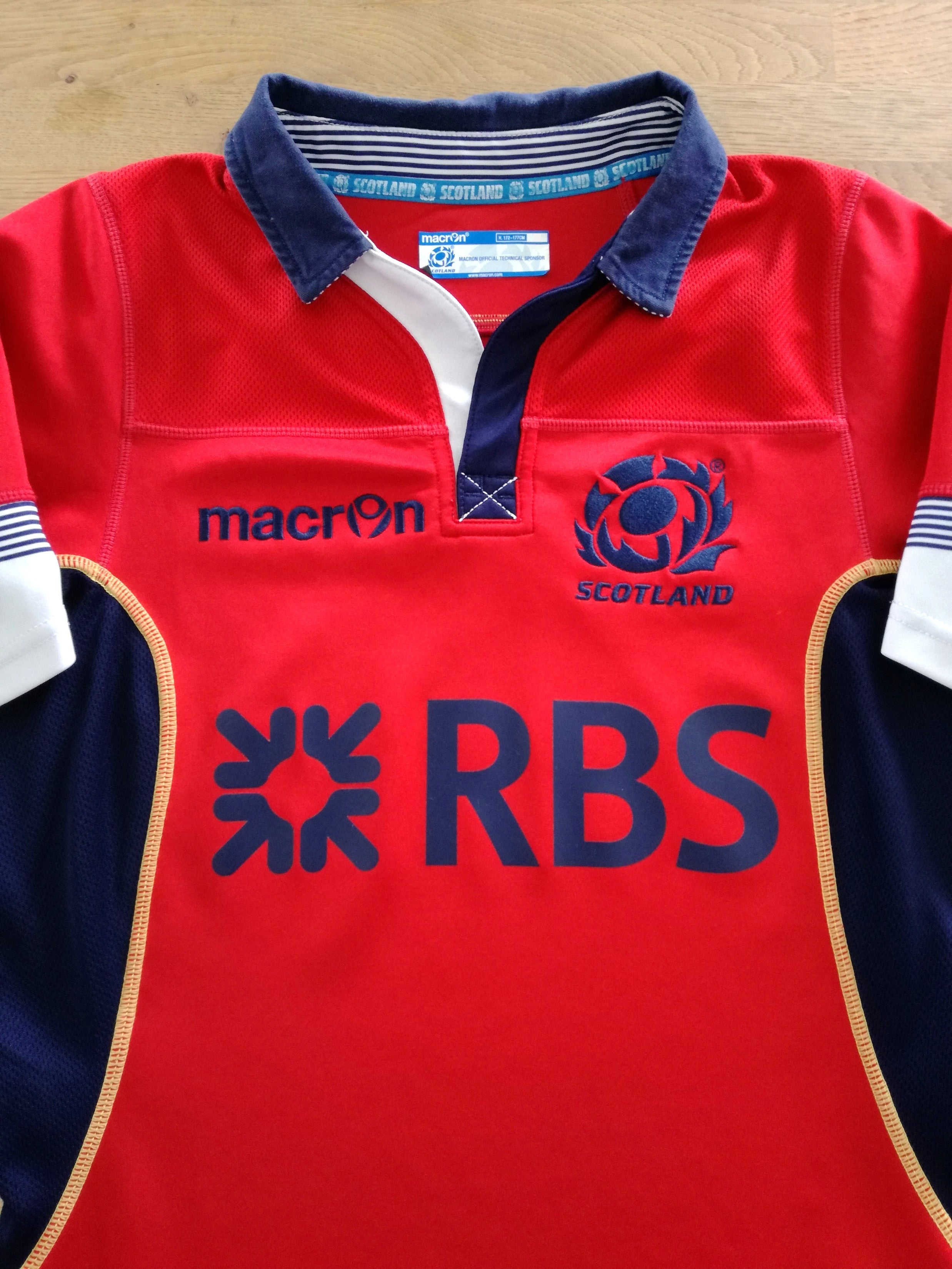 2014/15 Scotland Away Player Issue Rugby Shirt
