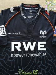 2013/14 Ospreys Home Pro12 Rugby Shirt (L)