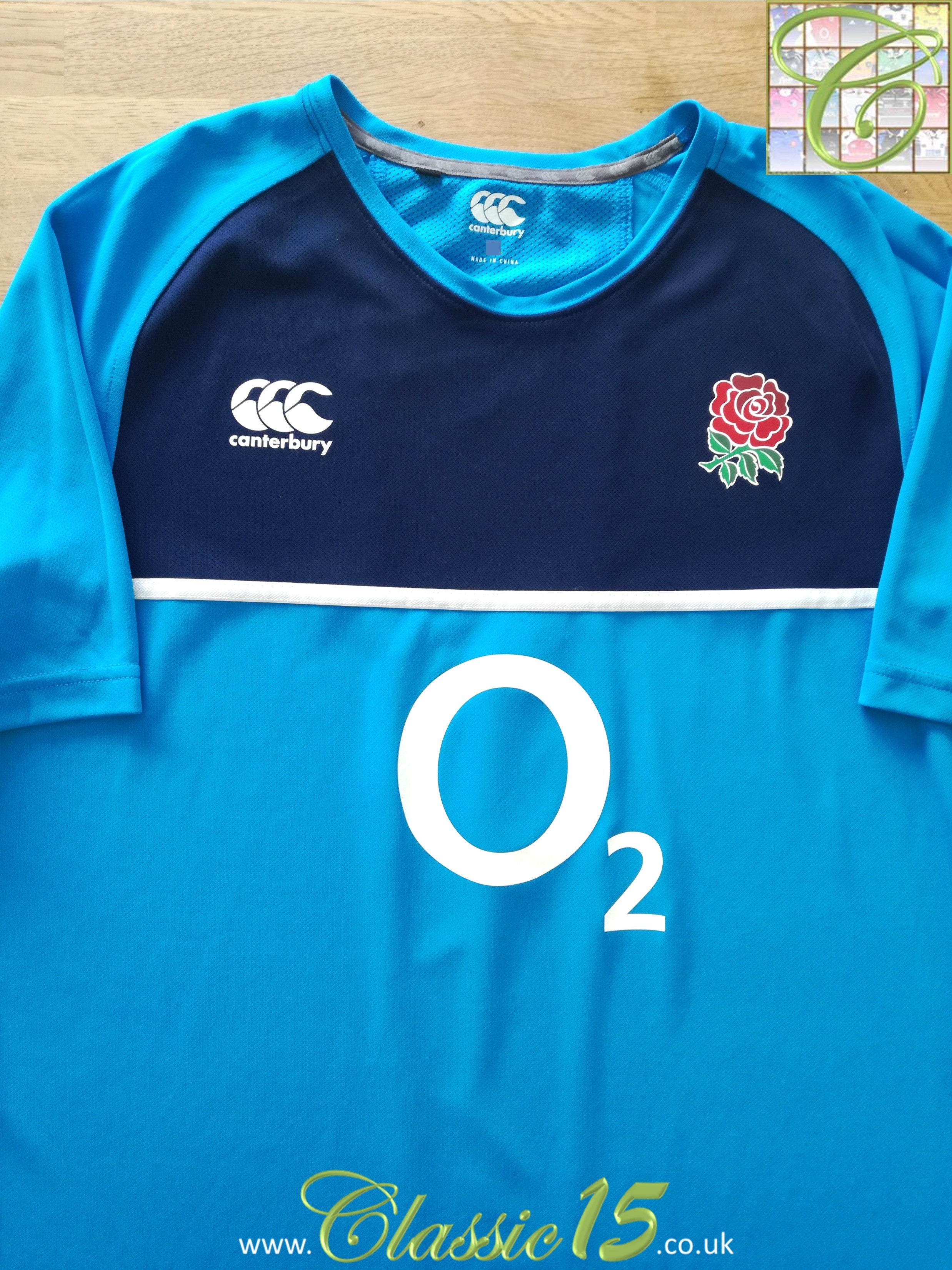 2015/16 England Rugby Training Shirt - Blue (XL)