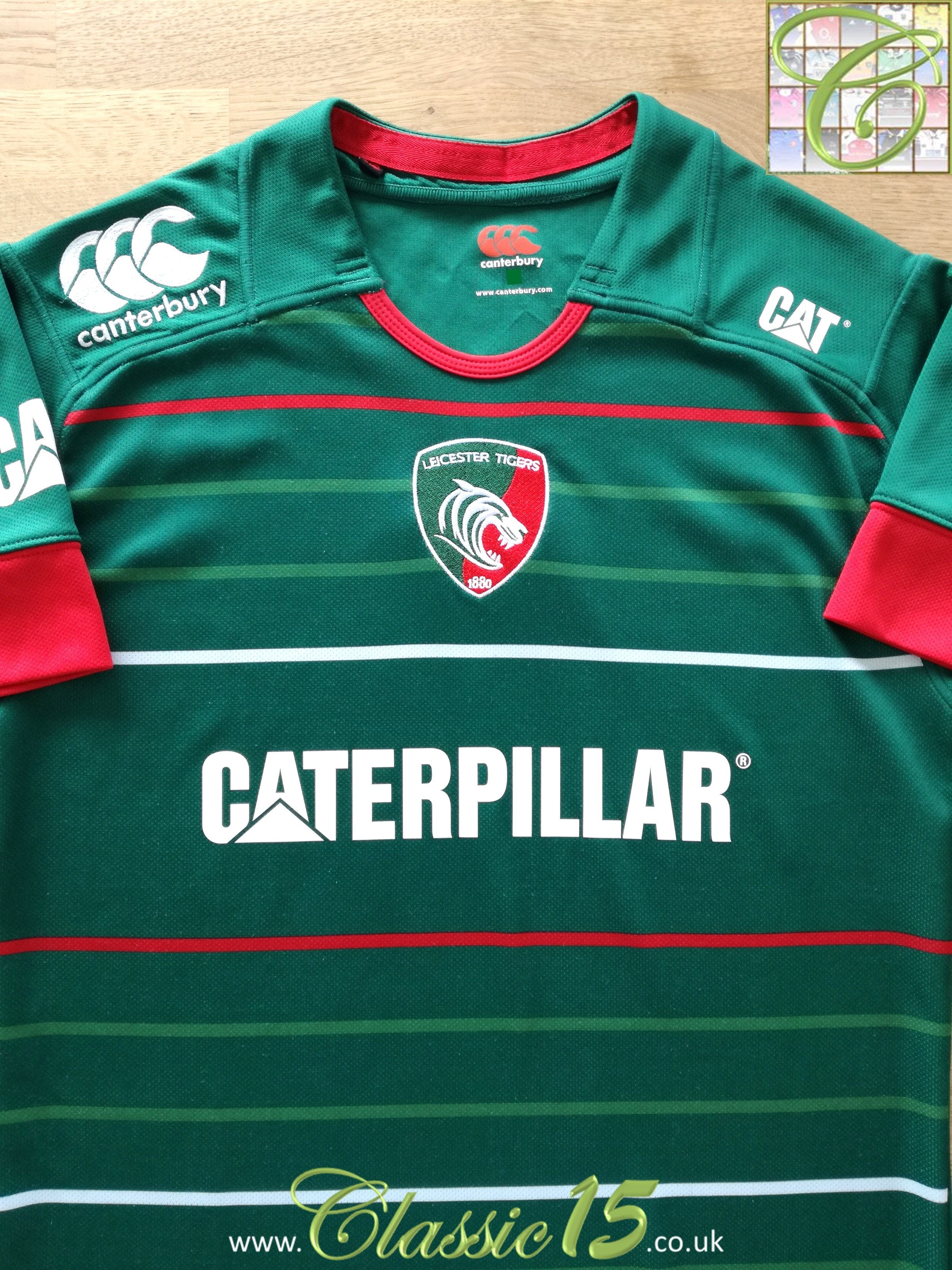 2014/15 Leicester Tigers Home Pro-Fit Rugby Shirt (S)