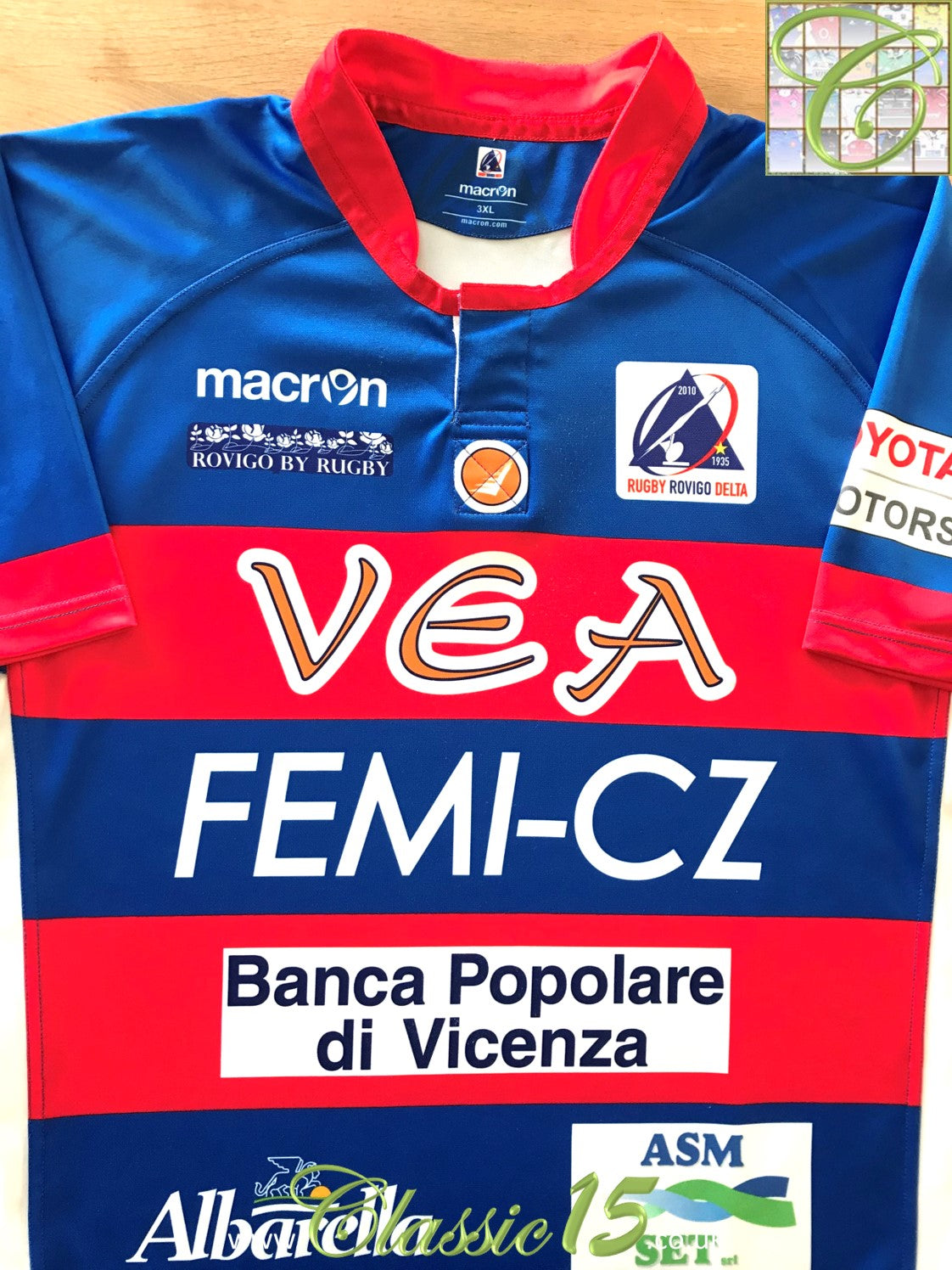 2012/13 Rovigo Delta Home Rugby Shirt (3XL)