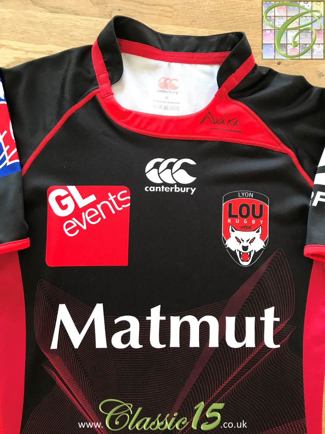 2011/12 Lyon Home Top 14 Player Issue Rugby Shirt (Signed) (M)