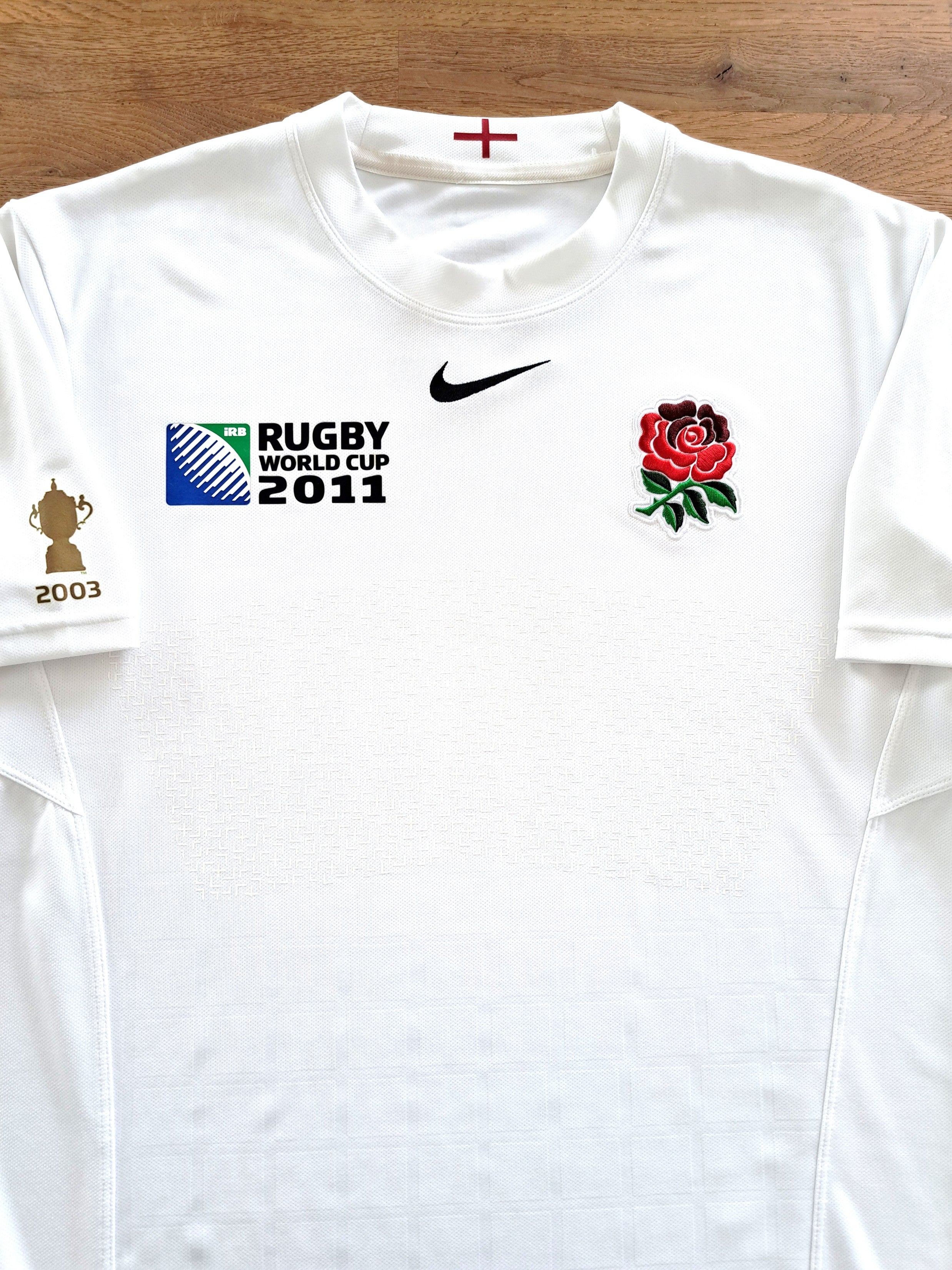 2011 England Home World Cup Pro-Fit Rugby Shirt