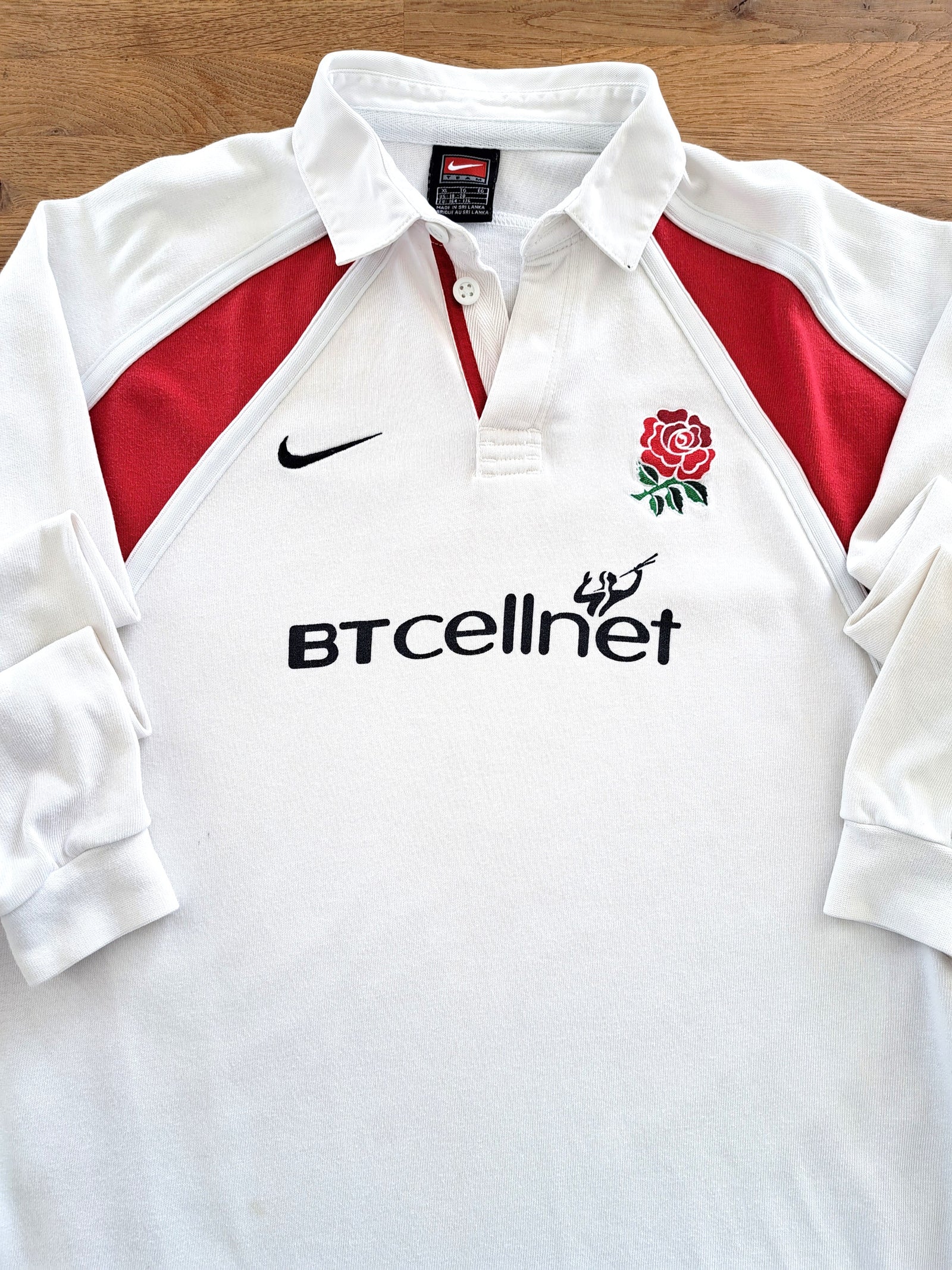 2001/02 England Home Long Sleeve Rugby Shirt
