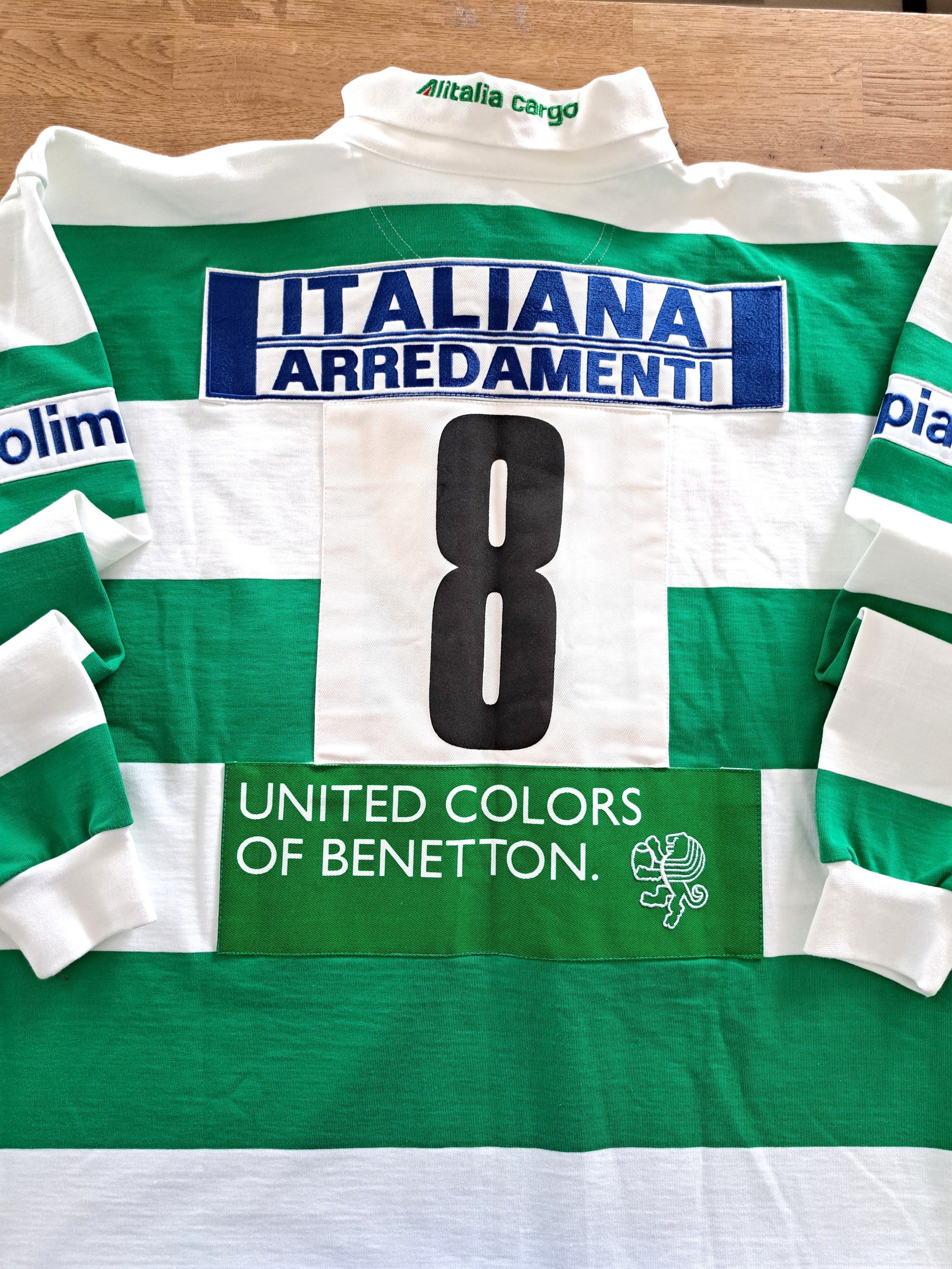 2005/06 Benetton Home Long Sleeve Rugby Shirt #8