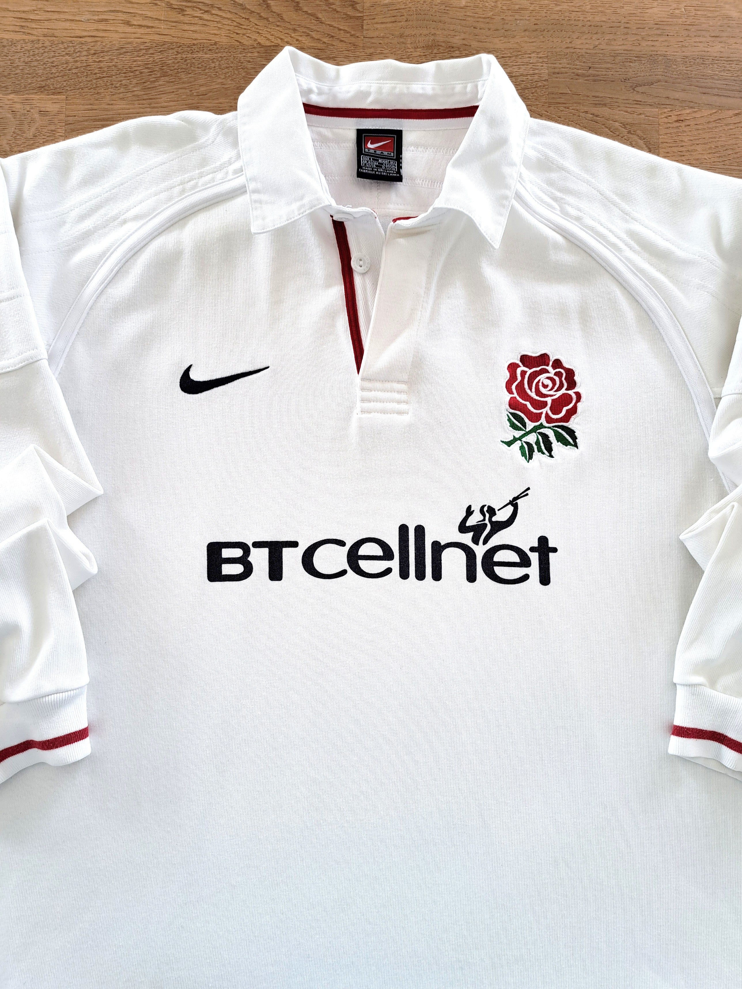 1999/00 England Home Long Sleeve Rugby Shirt