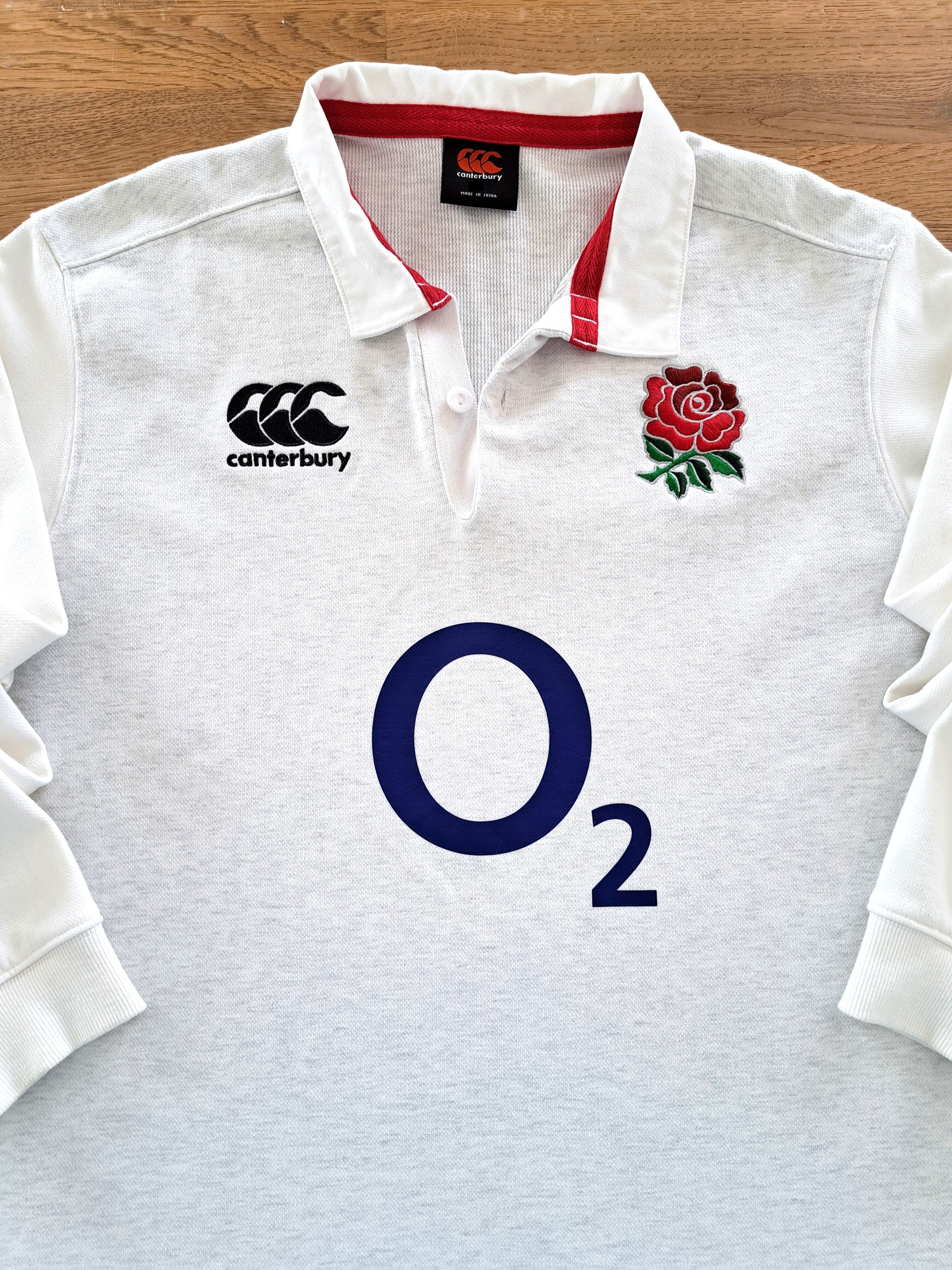 2018/19 England Home Vapodri Long Sleeve Rugby Shirt