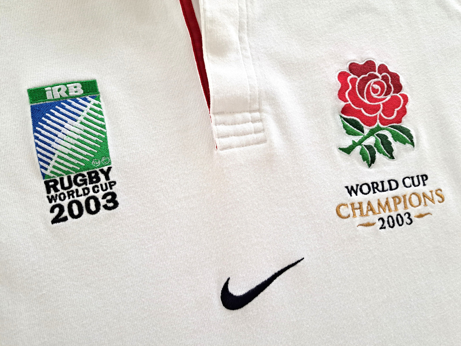2003 England Home 'World Cup Champions' Rugby Shirt. (XXL)