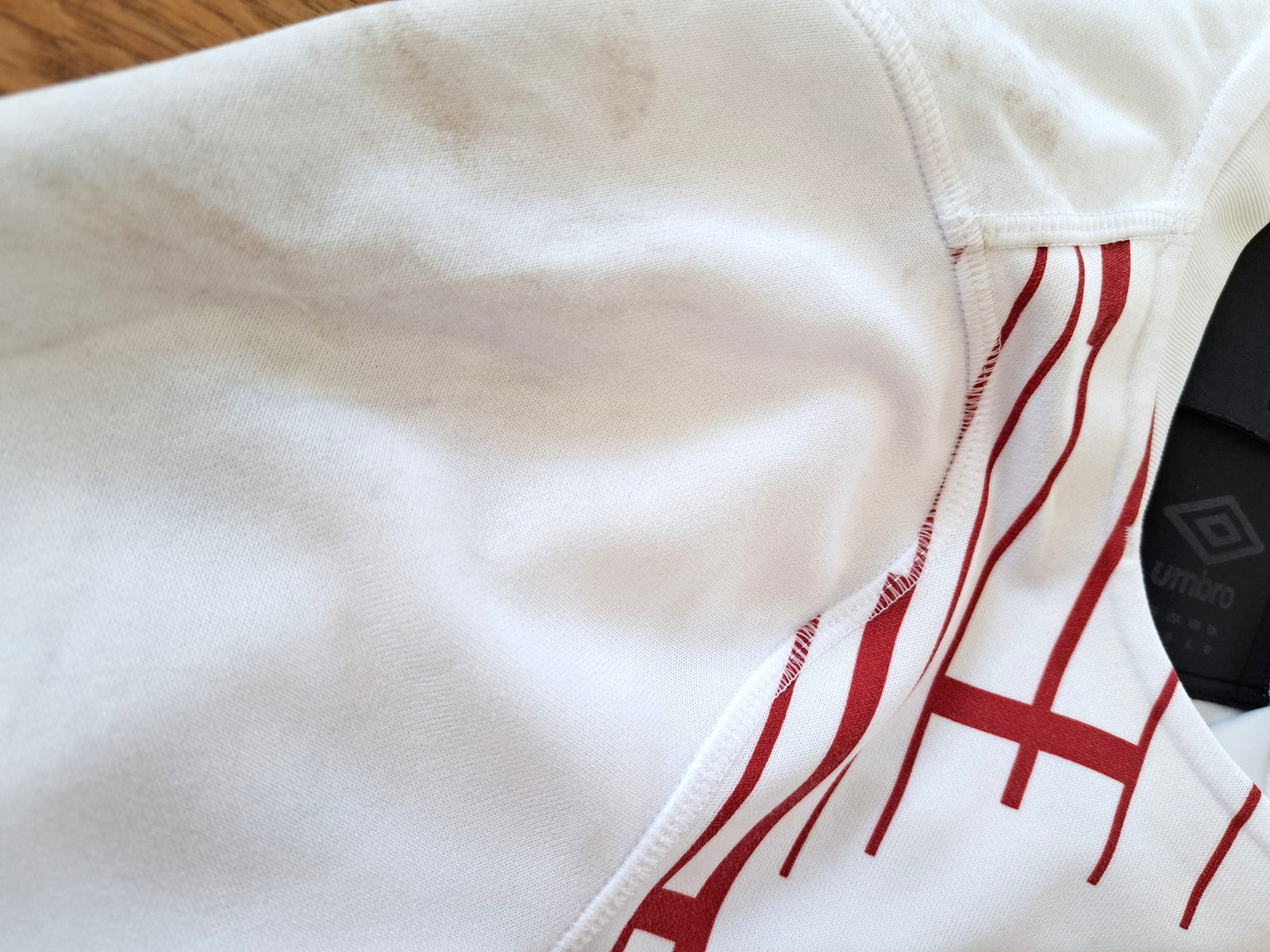 2022/23 England Red Roses Home Match Worn Rugby Shirt #19 (Size 14)