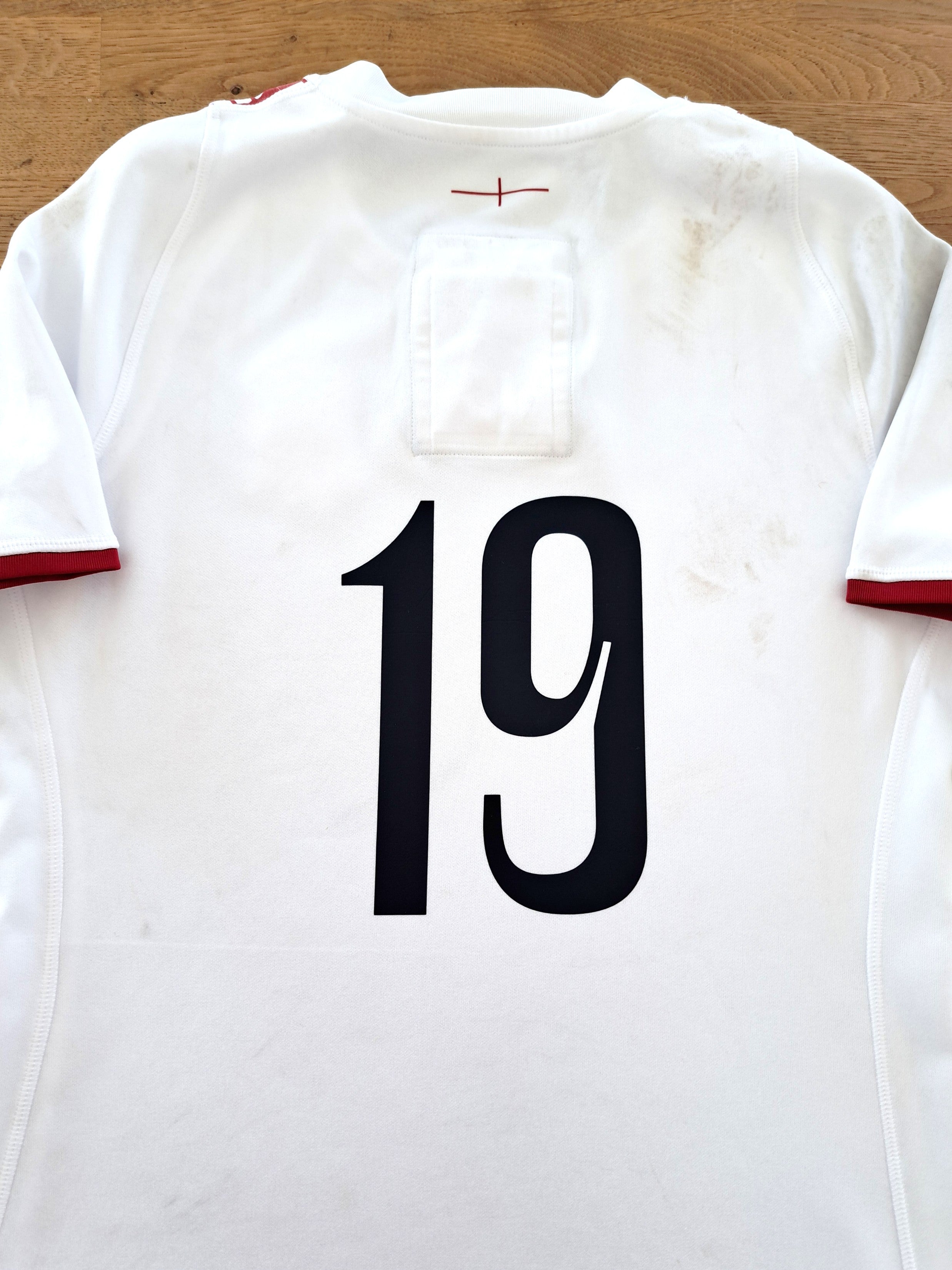 2022/23 England Red Roses Home Match Worn Rugby Shirt #19