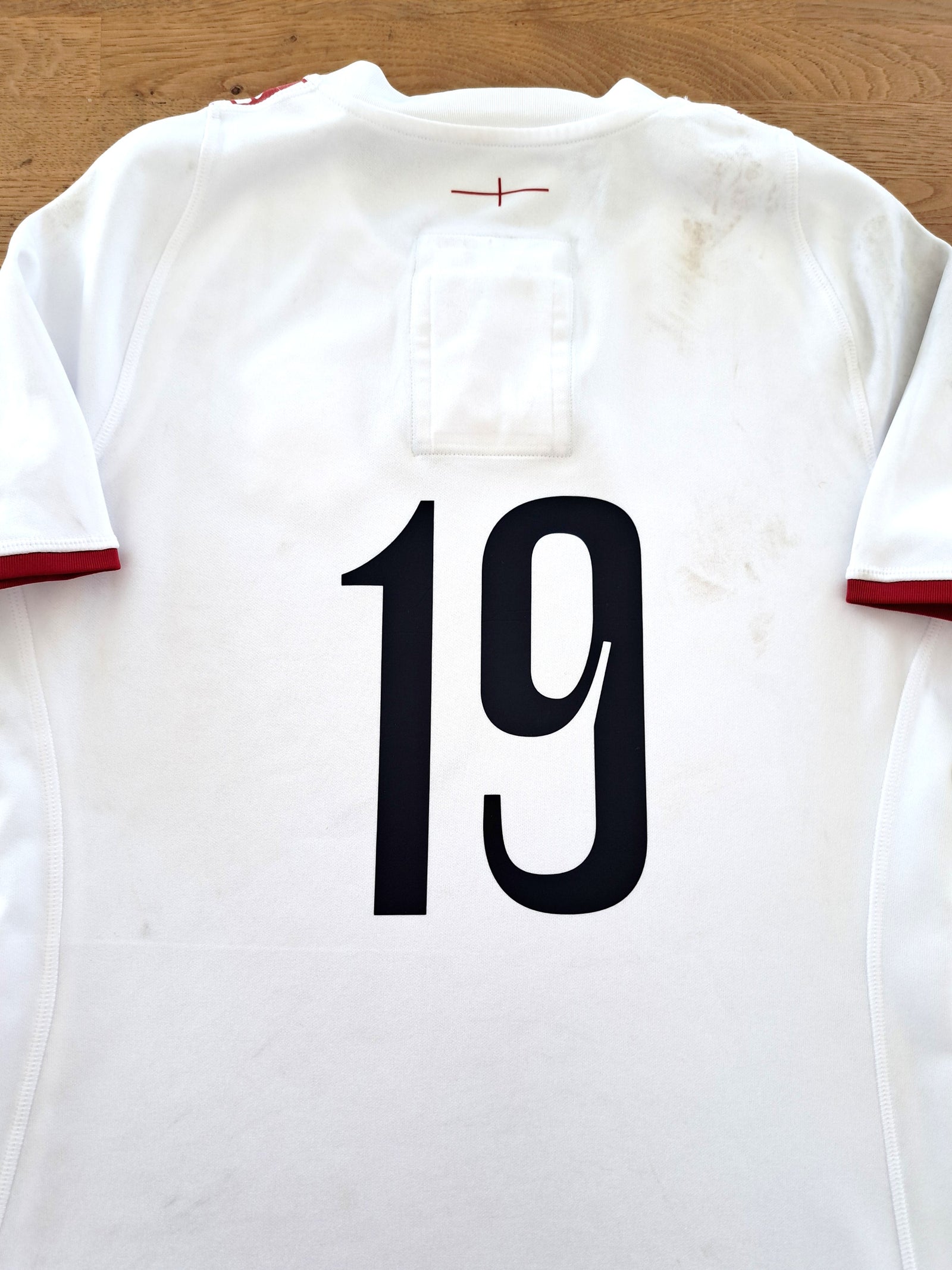 2022/23 England Red Roses Home Match Worn Rugby Shirt #19