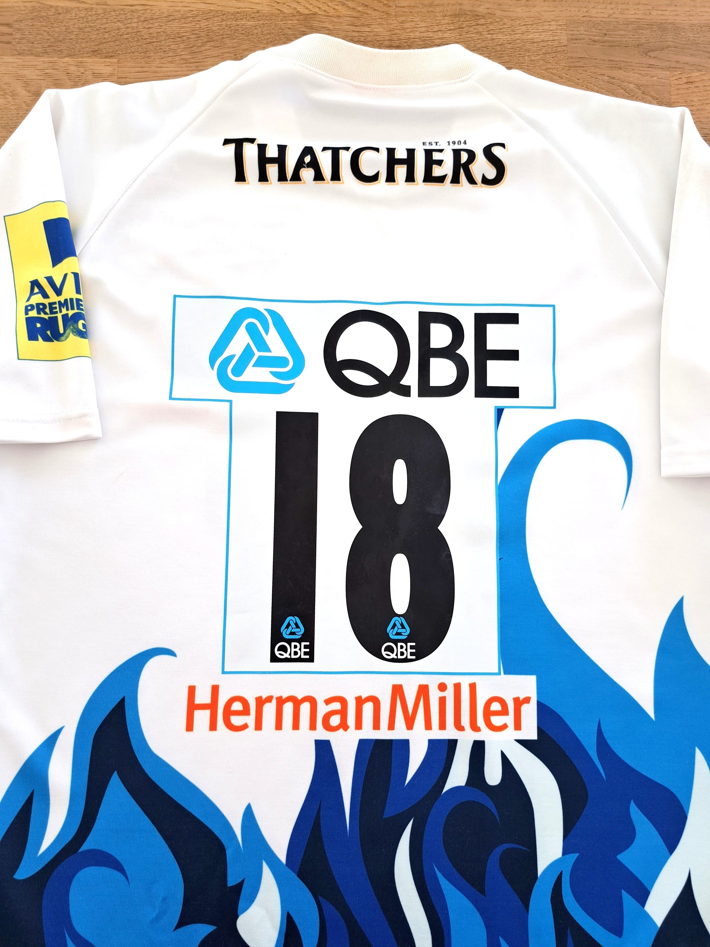 2011/12 Bath Away Match Worn 'Debut' Premiership Rugby Shirt #18
