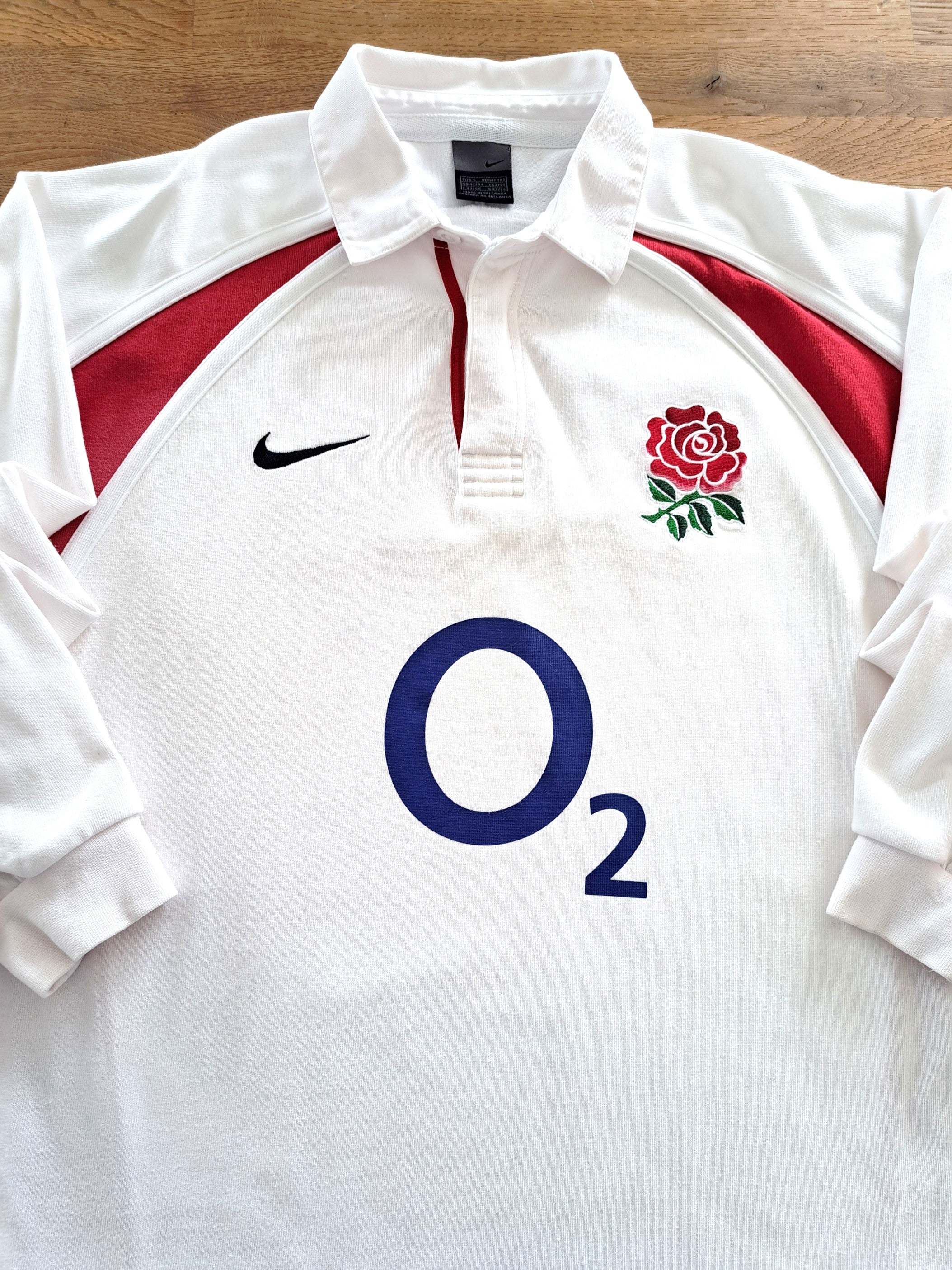 2002/03 England Home Long Sleeve Rugby Shirt