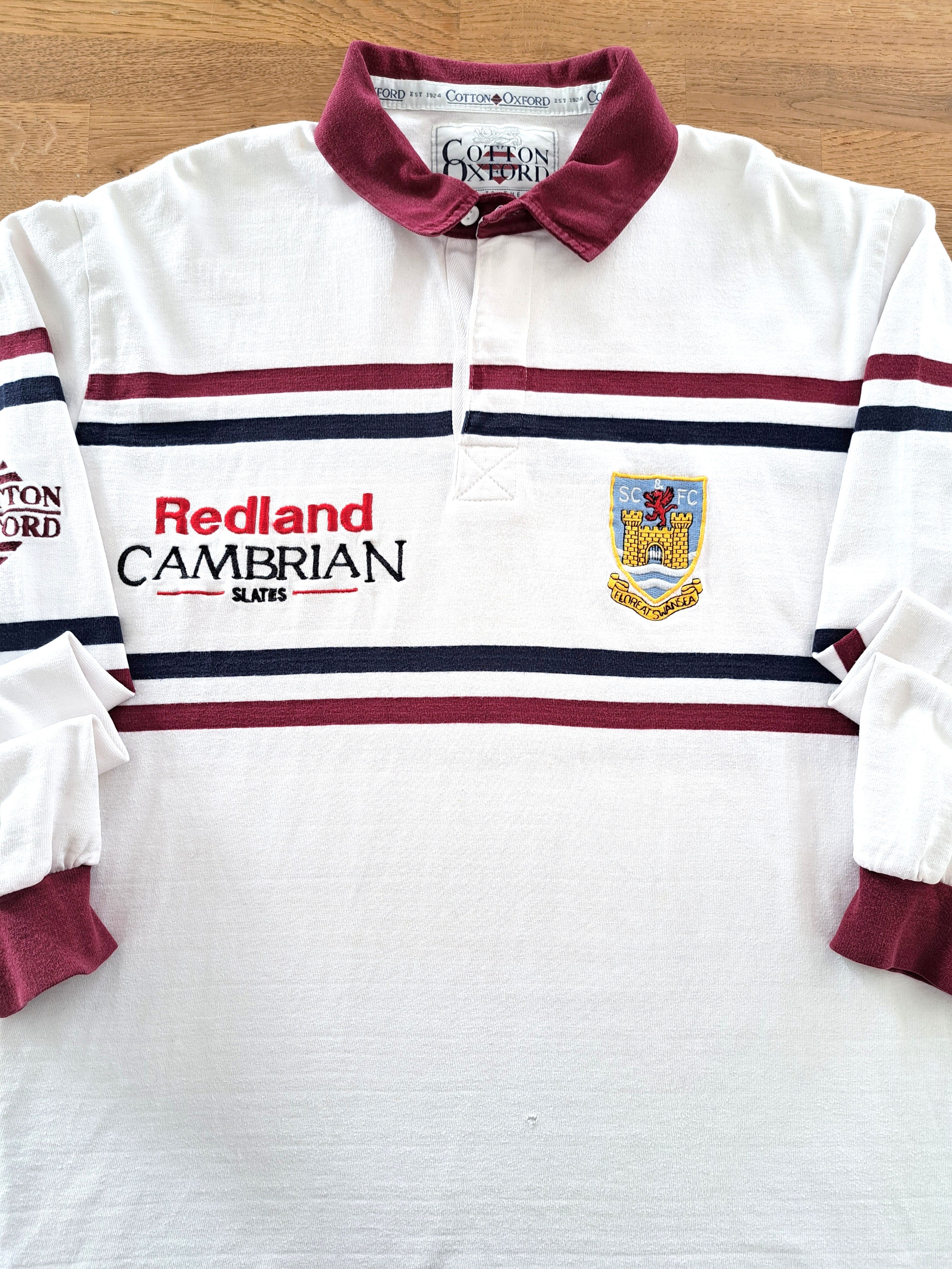 1995/96 Swansea Home Long Sleeve Rugby Shirt