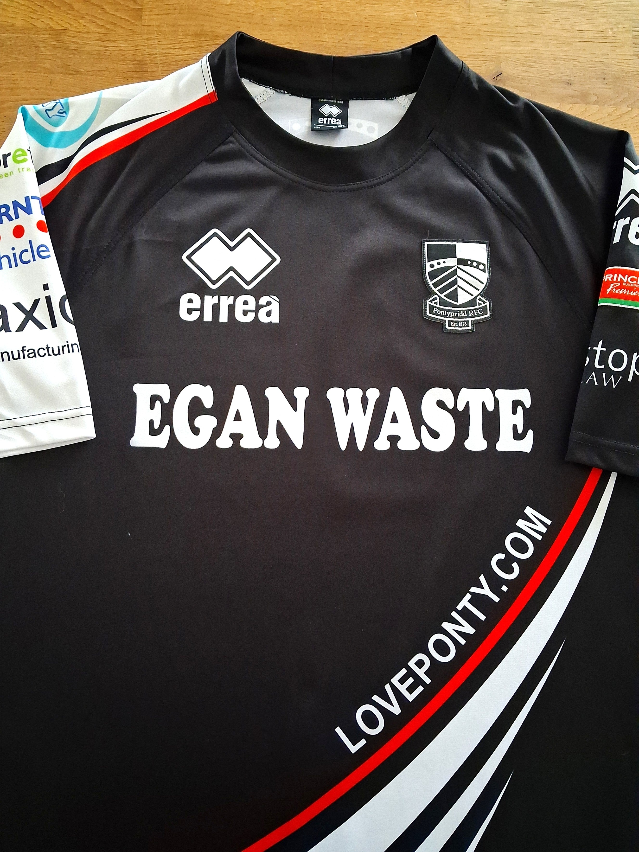 2009/10 Pontypridd Home Premiership Player Issue Rugby Shirt