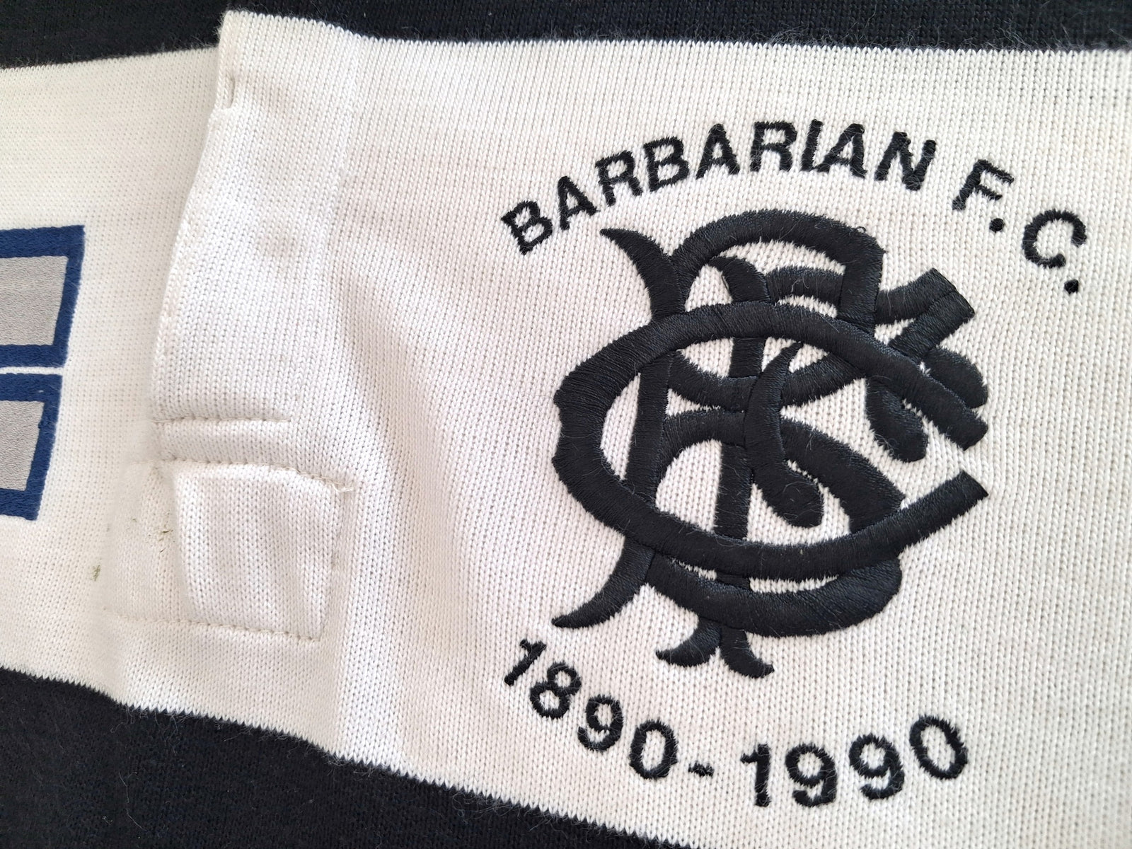 1990 Barbarians Match Worn (vs England) Centenary Rugby Shirt #17 (Smith) (L)