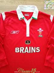 2004/05 Wales Home Long Sleeve Rugby Shirt