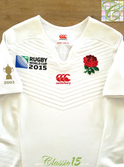 2015 England Home World Cup Player Issue Rugby Shirt