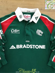 2003/04 Leicester Tigers Home Long Sleeve Rugby Shirt