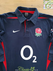 2003/04 England Away Long Sleeve Rugby Shirt