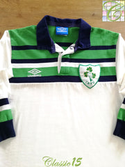 1992/93 Ireland Away Long Sleeve Rugby Shirt