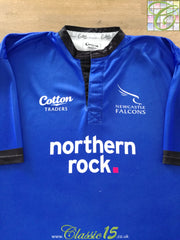 2008/09 Newcastle Falcons Rugby Training Shirt - Blue