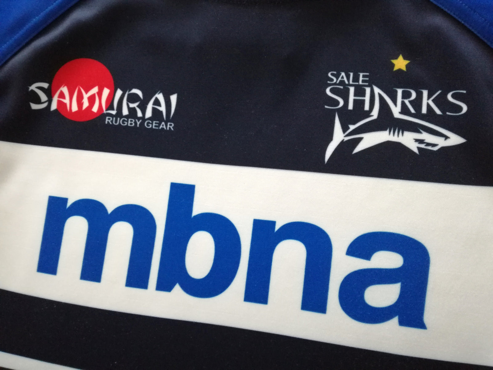 2015/16 Sale Sharks Home Premiership Player Issue Rugby Shirt (L)