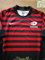 2013/14 Saracens Home Player Issue Rugby Shirt