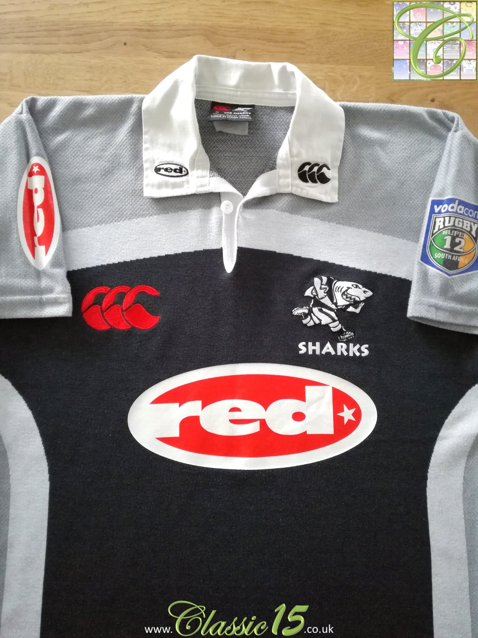 2001 Sharks Home Super12 Rugby Shirt