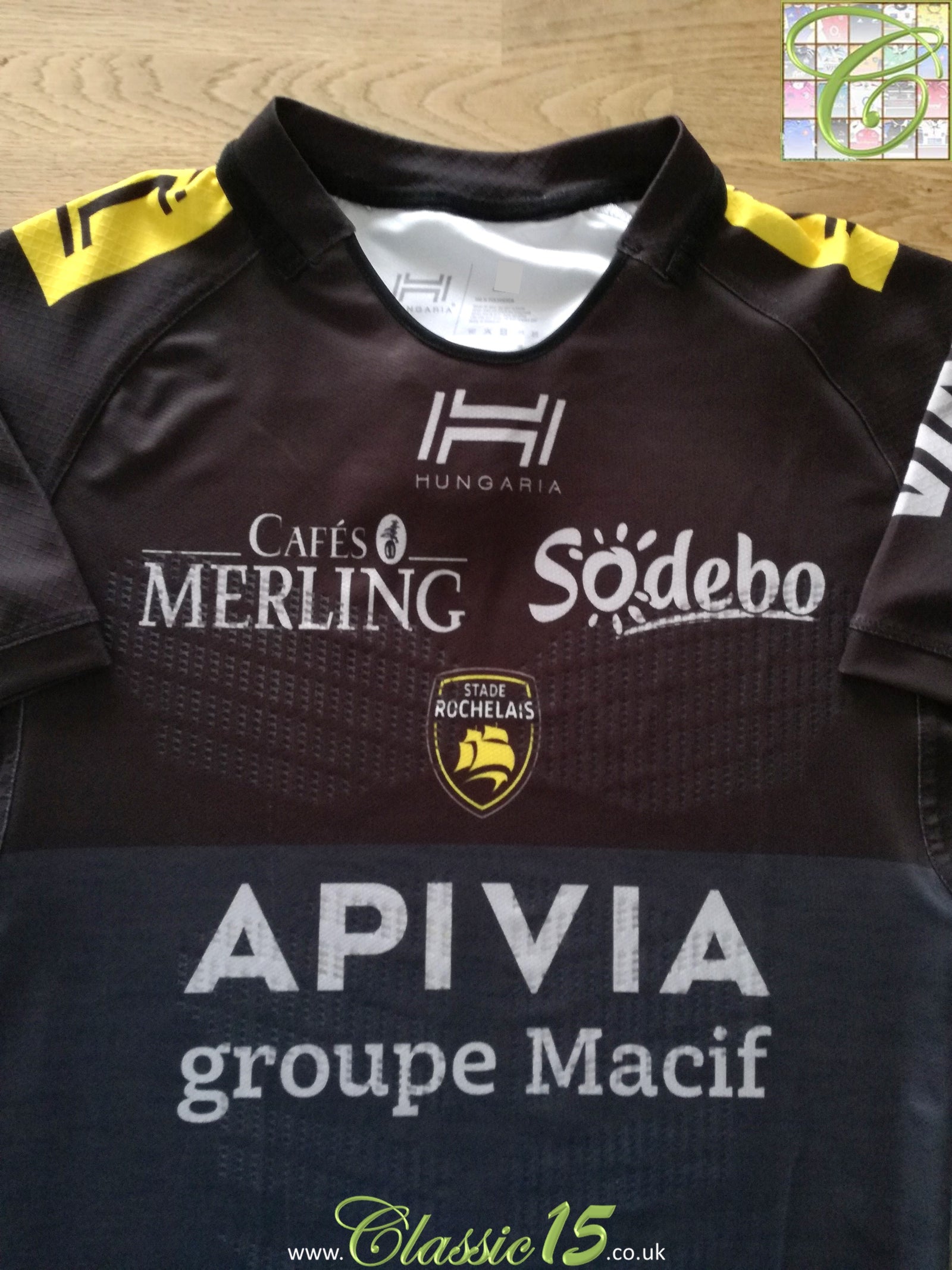 2017/18 Stade Rochelais Home Player Issue Rugby Shirt #9 (L)