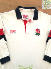 1995 England Home Long Sleeve Rugby Shirt