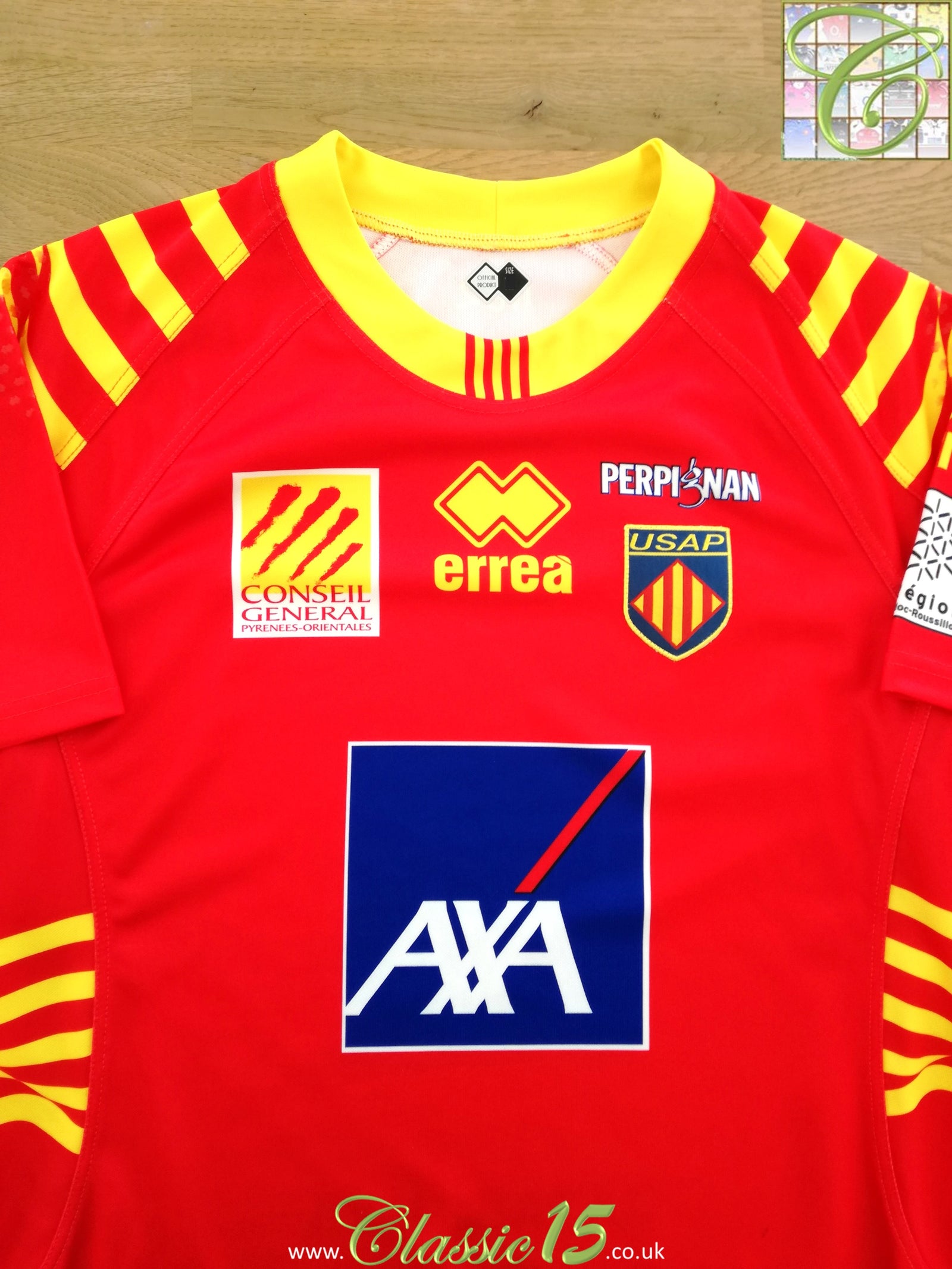 2010/11 Perpignan Home Player Issue Rugby Shirt (XL)