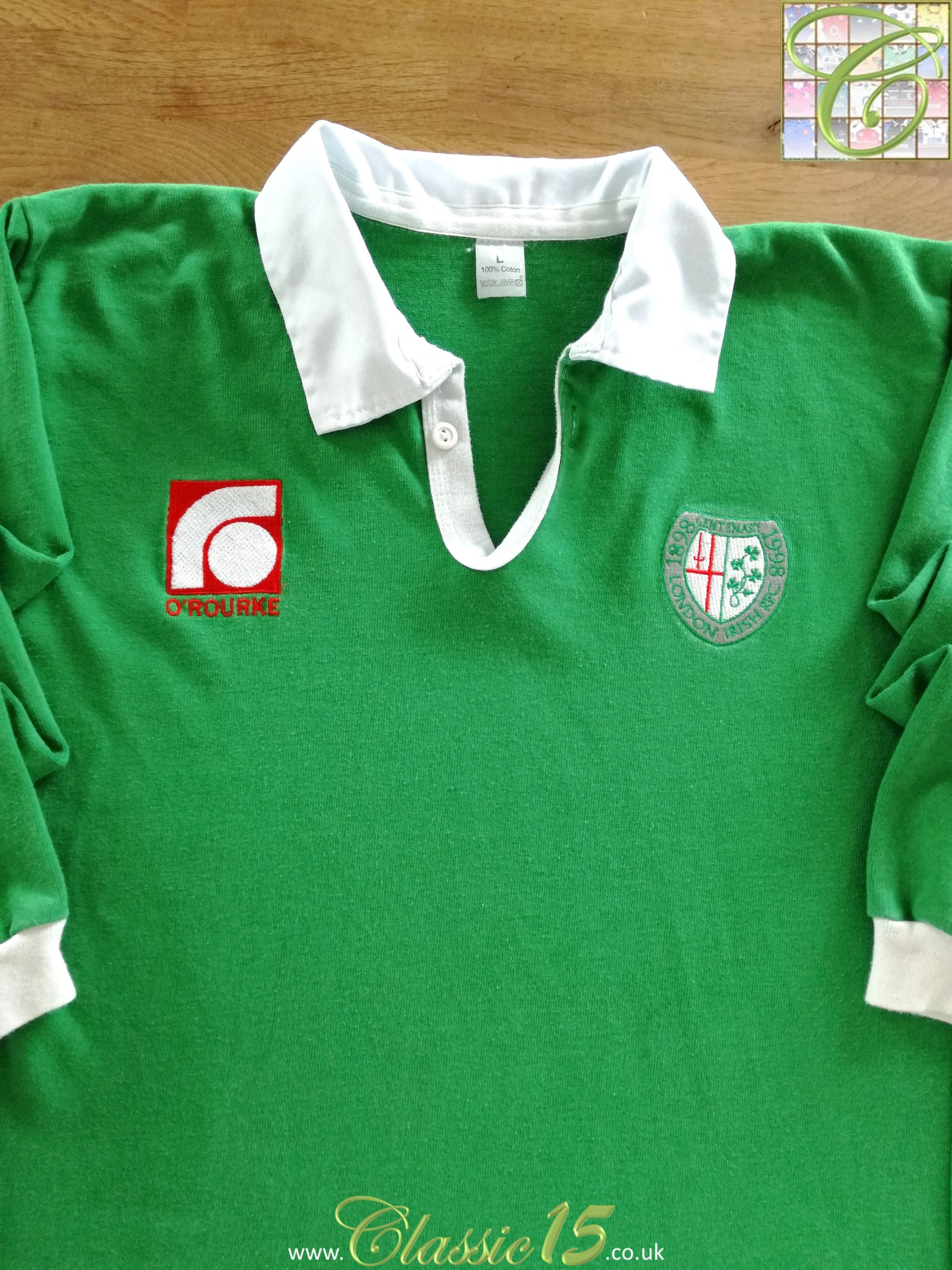 1998/99 London Irish 'Centenary' Rugby Shirt (L)