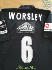 2005/06 London Wasps Home Match Worn Premiership Rugby Shirt Worsley #6