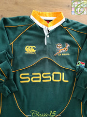 2007/08 South Africa Home Long Sleeve Rugby Shirt