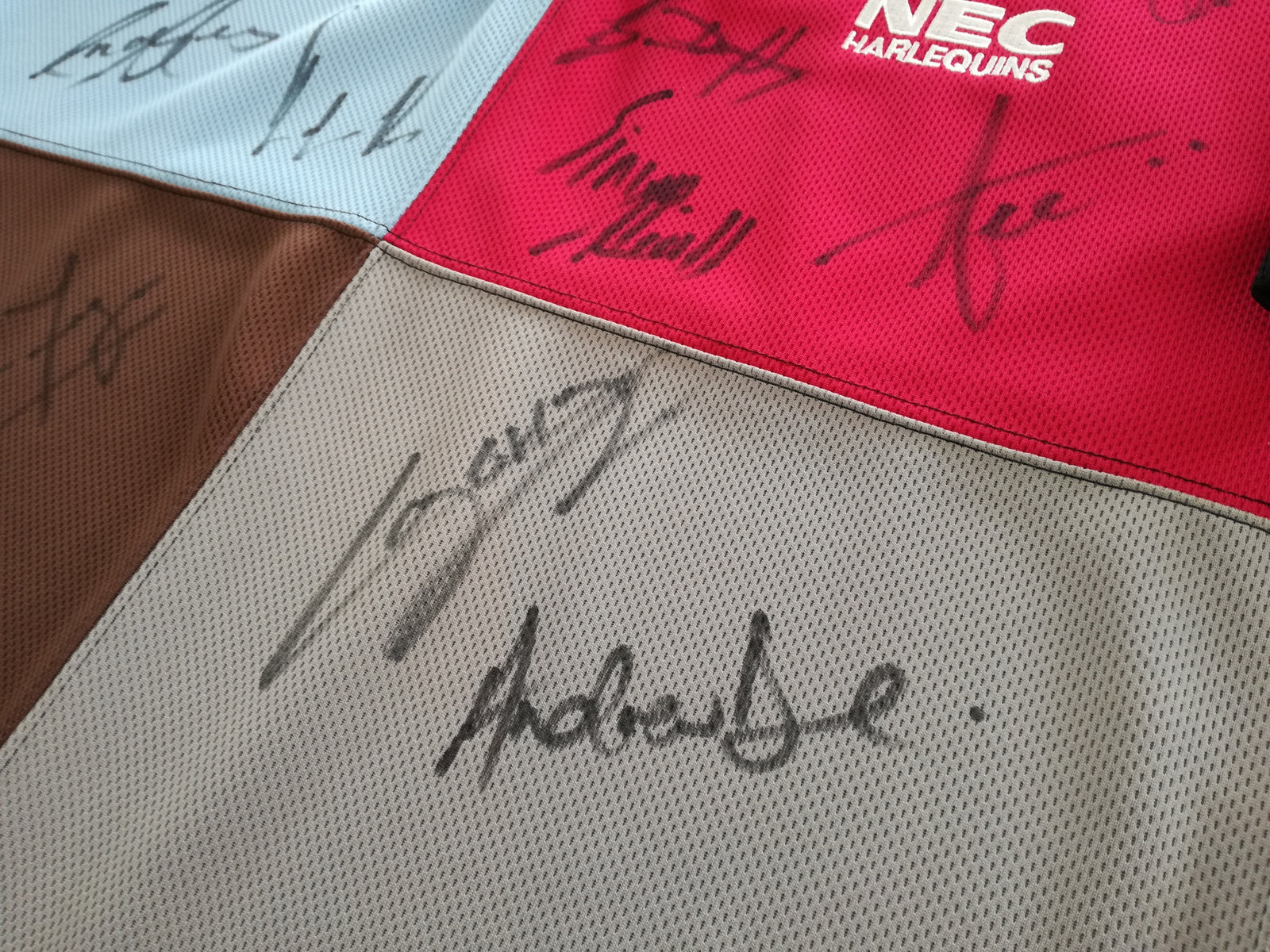 2003/04 Harlequins Home Pro-Fit Rugby Shirt (Signed) (L)