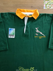 1995 South Africa Home 'World Champions' Rugby Shirt