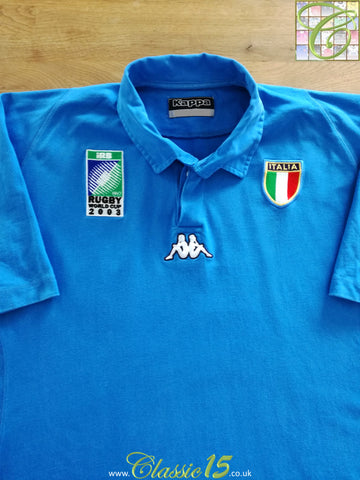 2003 Italy Home World Cup Rugby Shirt