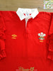 1990 Wales Schools Home Player Issue Rugby Shirt